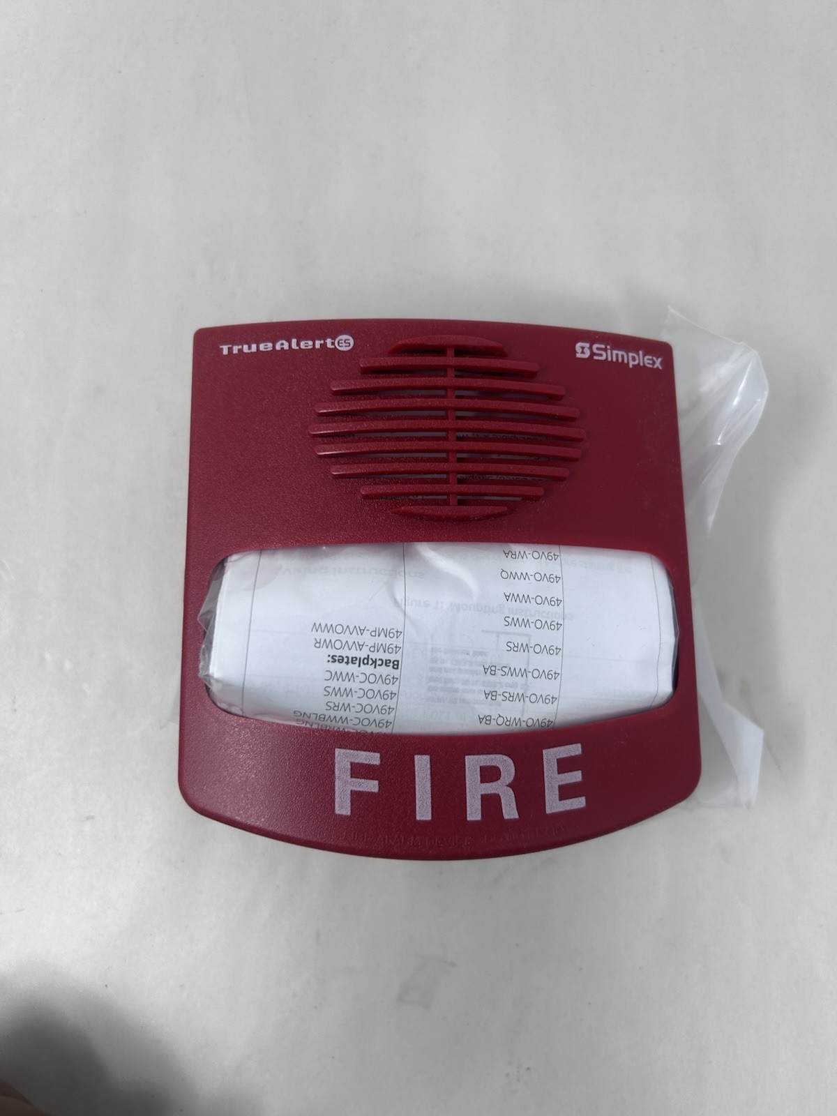 Simplex 49AV-WRF TrueAlert ES Addressable Horn Strobe Audible Visible Wall Red