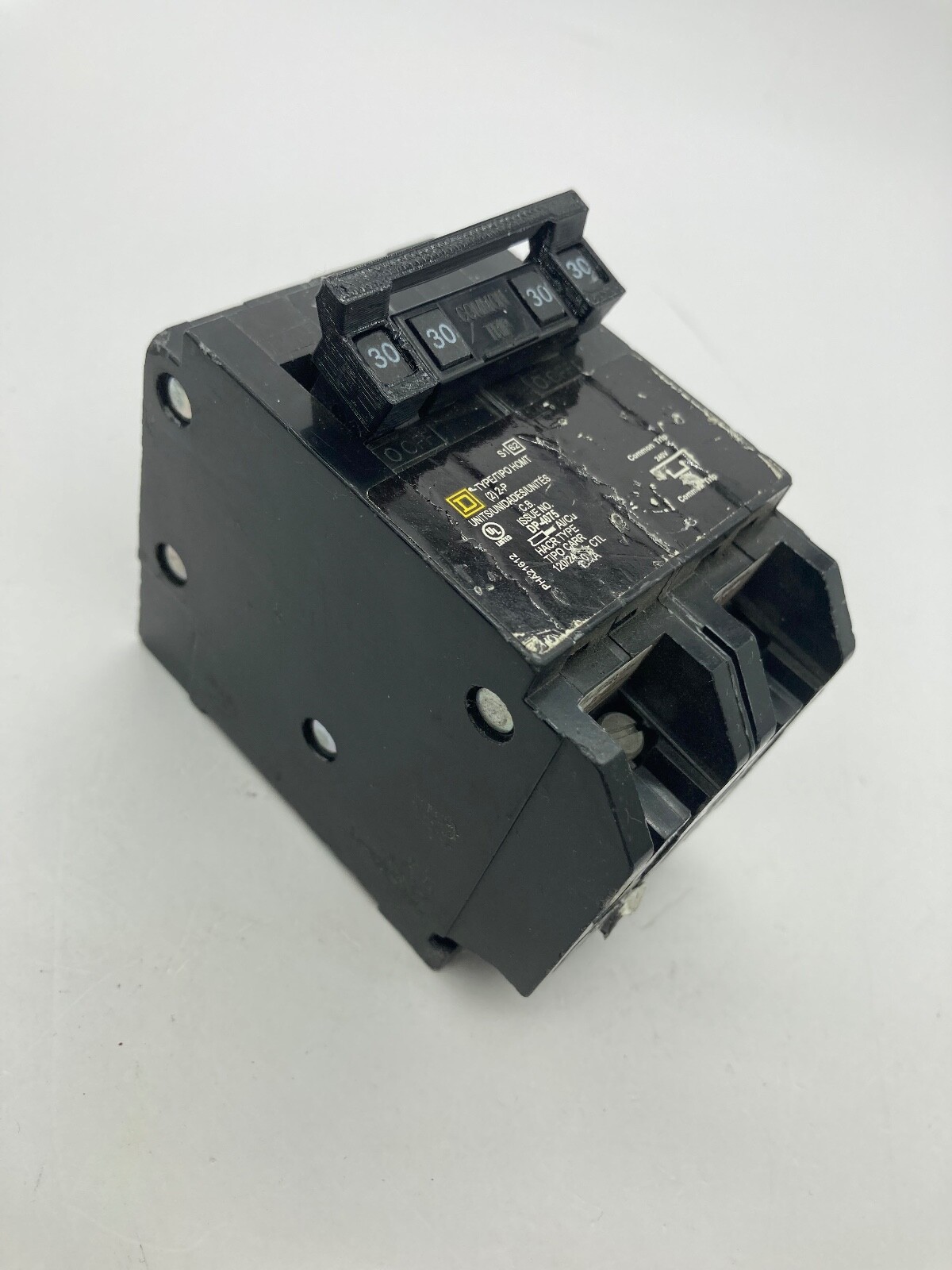Homeline HOMT230230 Quad 2 2 Pole 30 Amp 120 240V Plug In Tandem Circuit Breaker