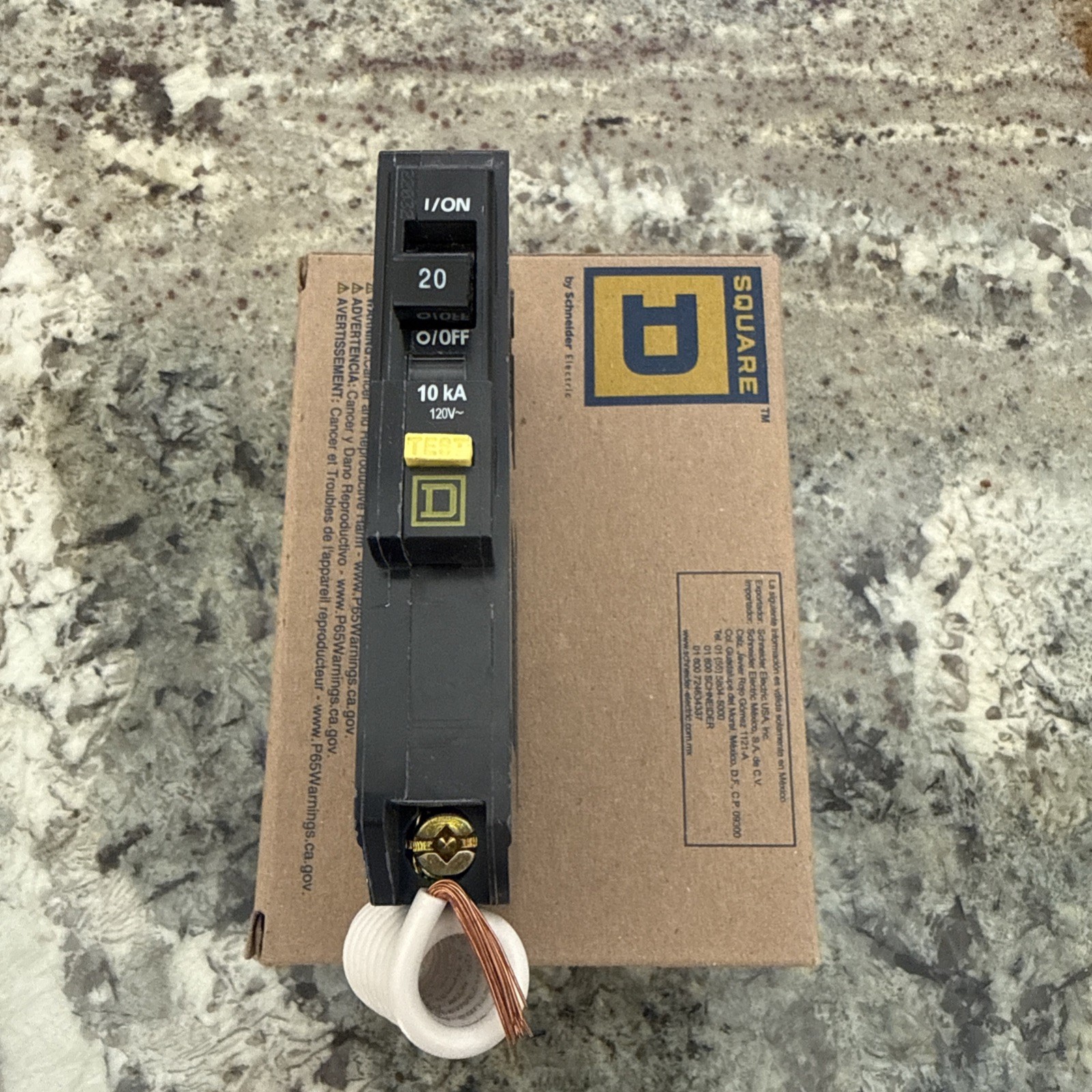 Square D QOB120GFI 20A 1 Pole Bolt-On Circuit Breaker 120/240V Brand New