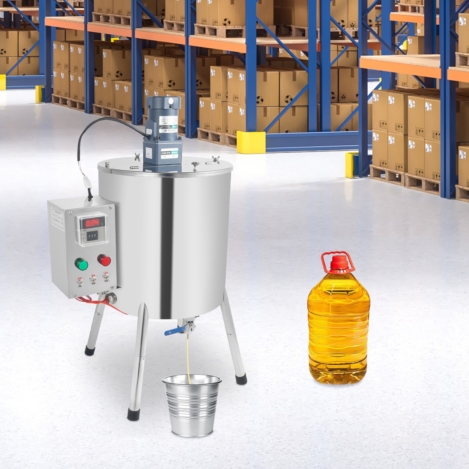 Liquid Filling Machine Bottle Filler Heating Mixing Filling Machine 30L/8gal