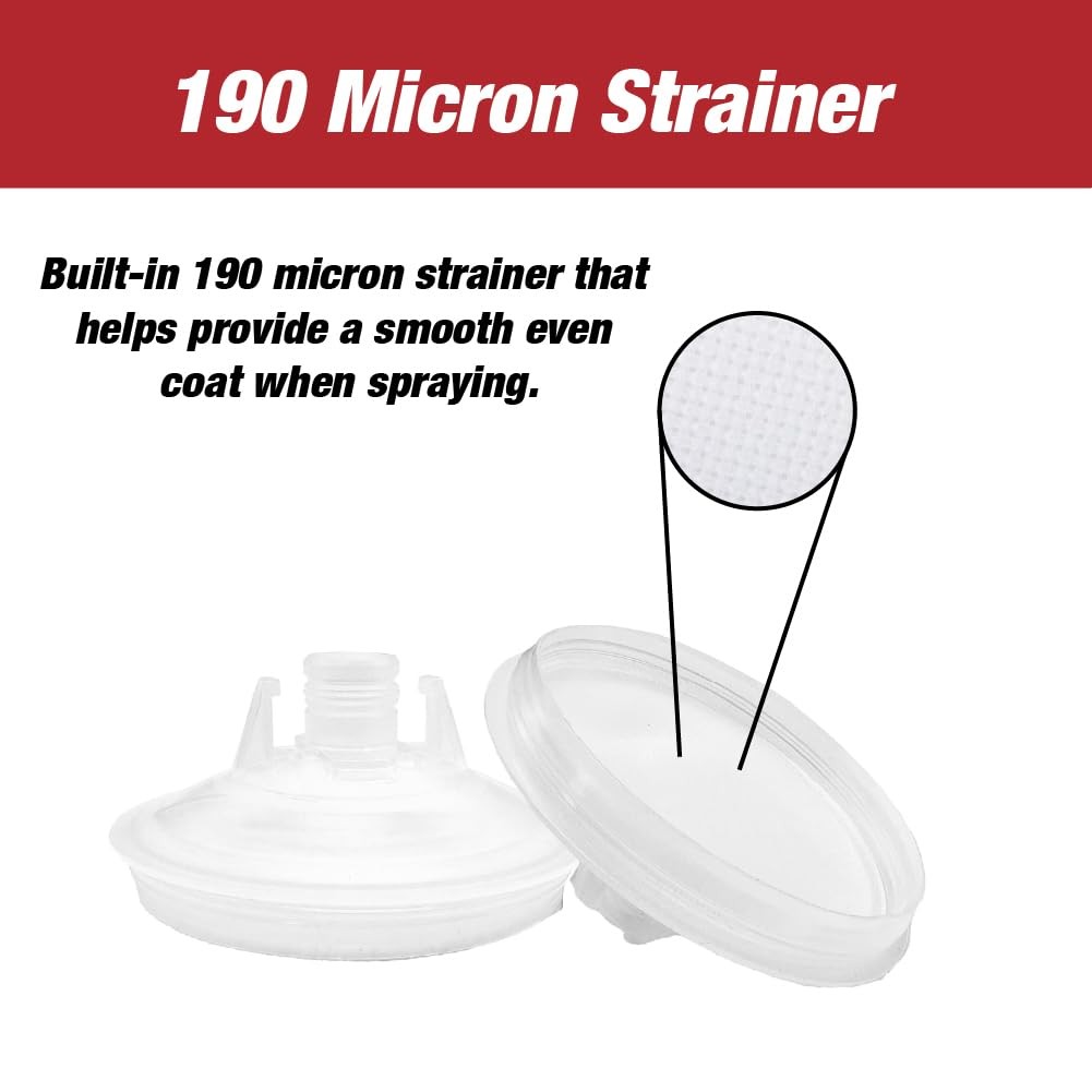 Paint Spray Gun Cup Liners and Lid System Mini Size 6 oz 50 Pcs