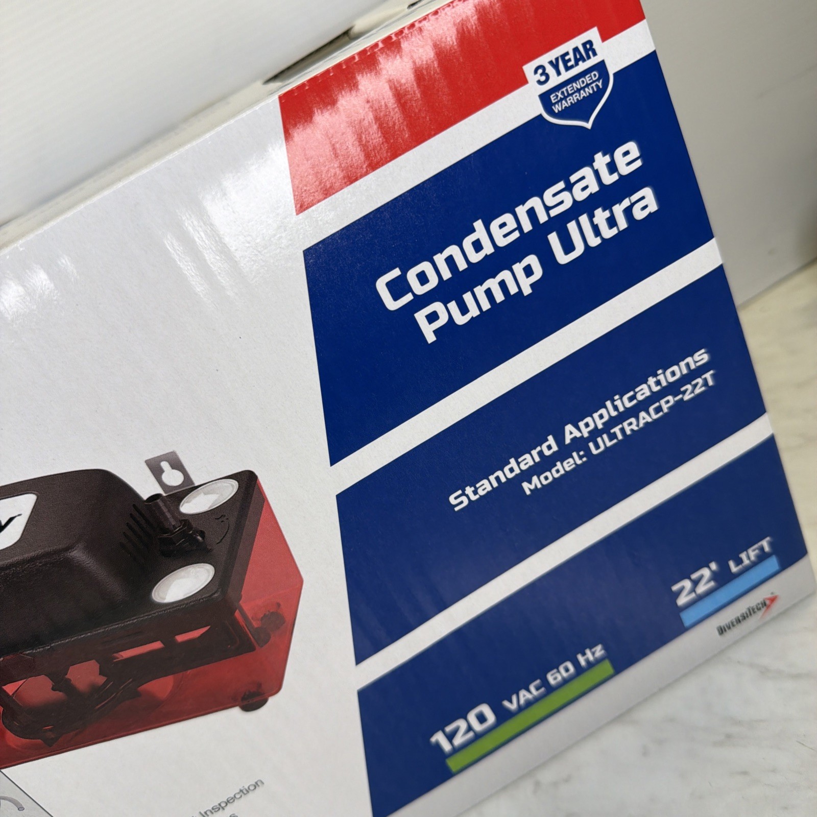 DIVERSITECH / ASURITY Condensate Pump Ultra ULTRACP-22T-120 VAC Free Shipping