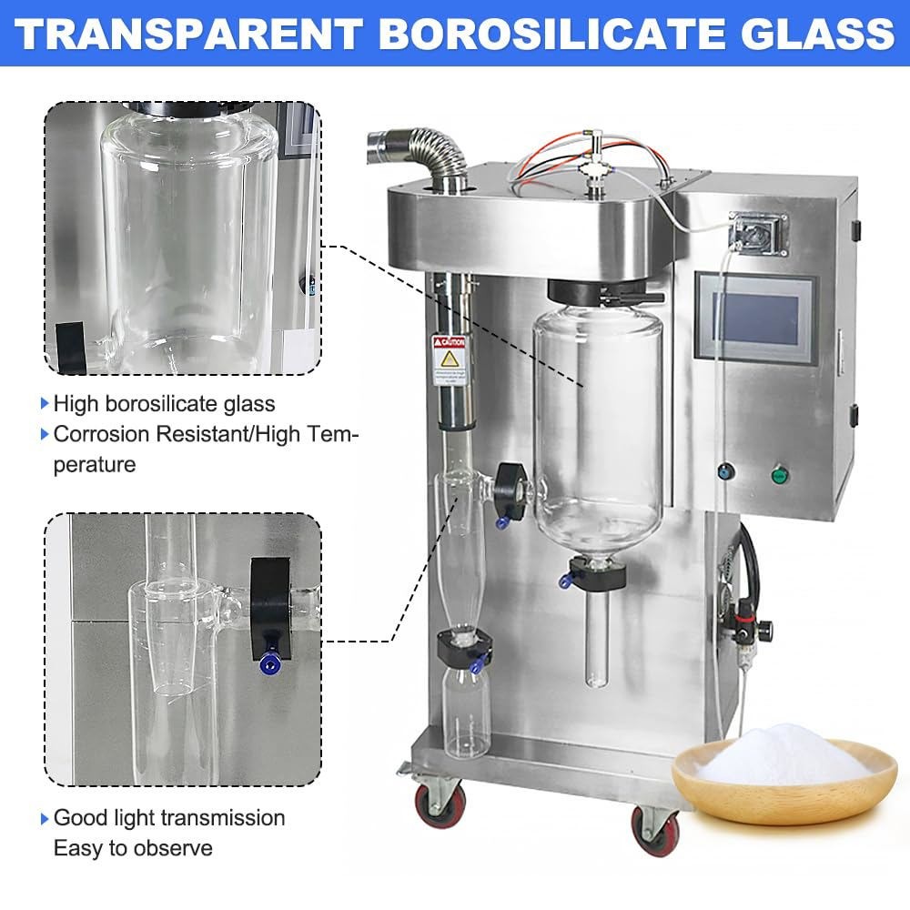 Lab 2L Spray Dryer High Speed Centrifugal Drying Heat Sensitive Materials 220V