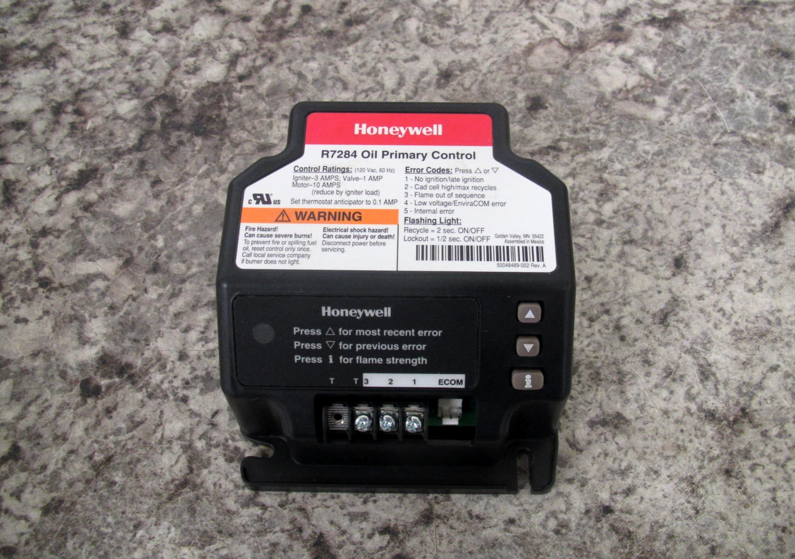 Honeywell R7284B1024 Electronic Oil Burner Primary Control Used Free Shipping