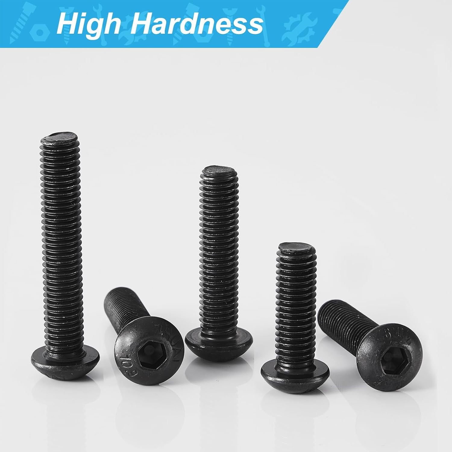 M3 X 20Mm 25Mm 30Mm 35Mm 40Mm Button Head Socket Cap Screws Bolts, 10.9 Grade Al