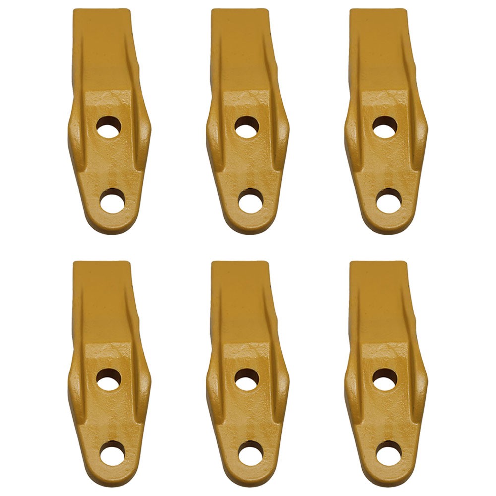 6 Skid Steer, Loader Bolt-On Uni-Teeth 132-4720, 2 3/8″ Hole to Hole Spacing