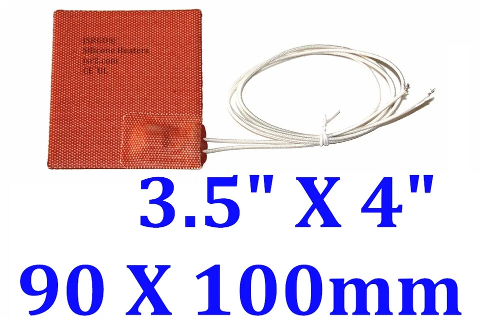Silicone Rubber Heater 3.5″ X 4″ 90 X 100mm 12V 6W Factory Direct Sale JSRGO