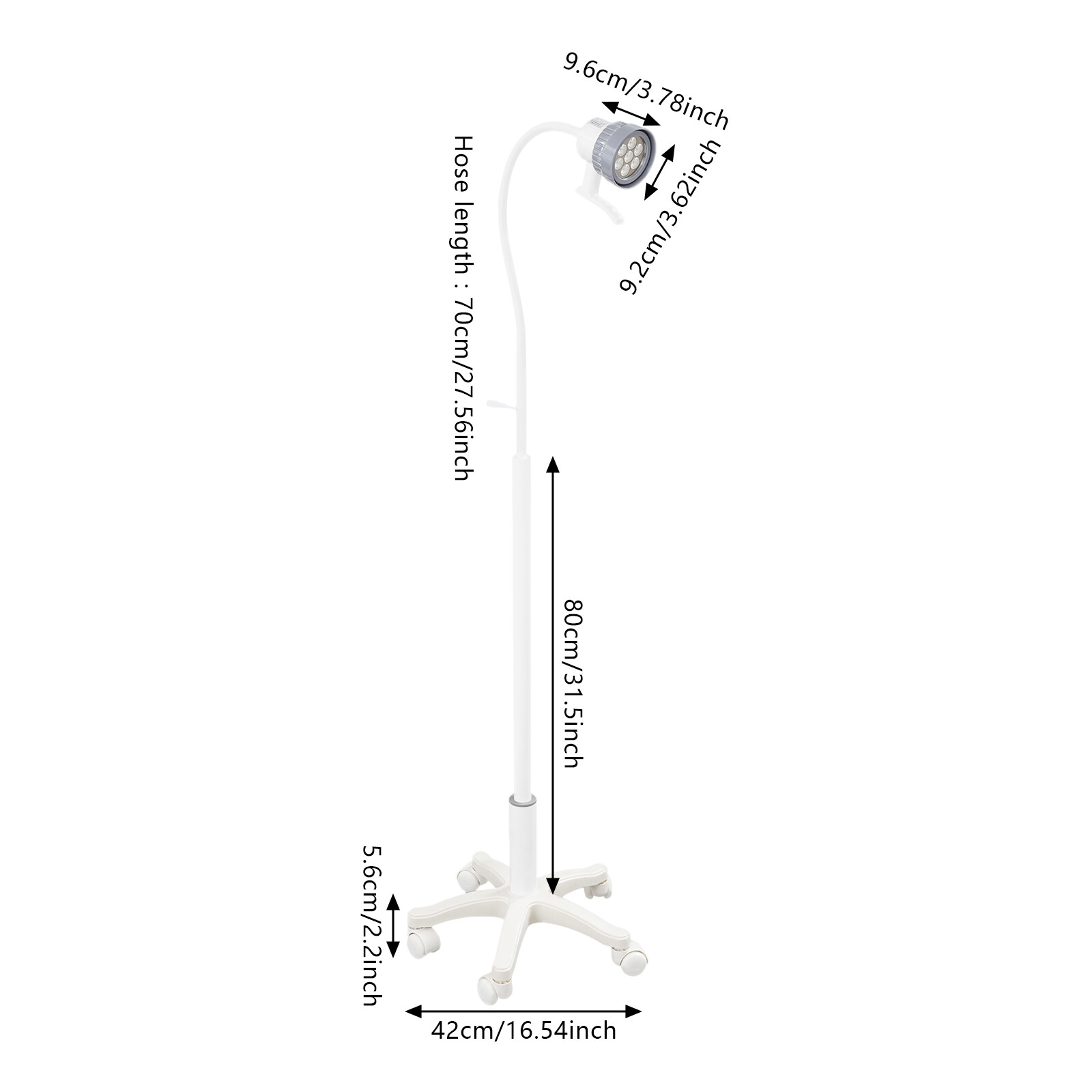 LED Medical Exam Lamp Mobile Surgical Examination Lamp 500mA Exam Light 12W