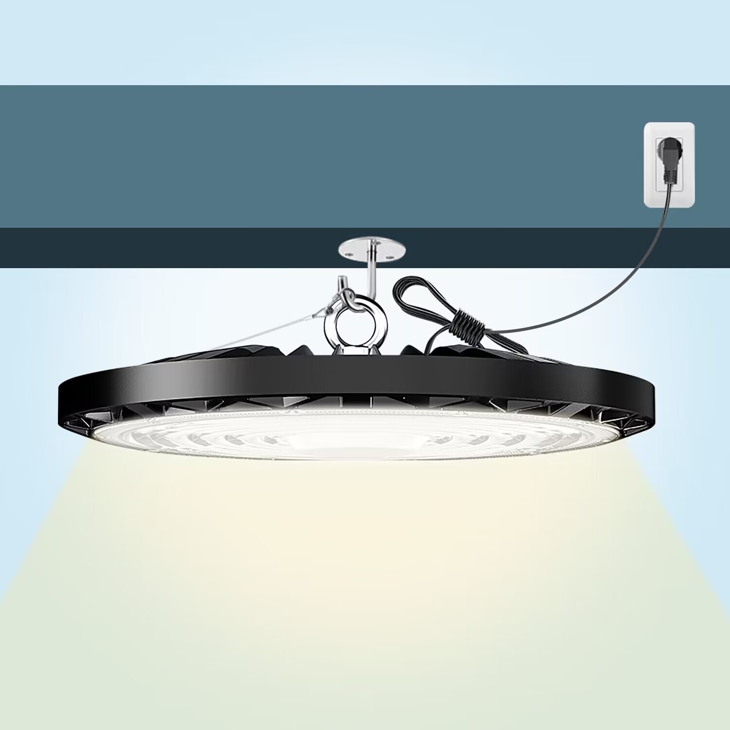 2Pcs 300W UFO LED High Bay Light Warehouse Gym Shop Led Commercial Light Fixture