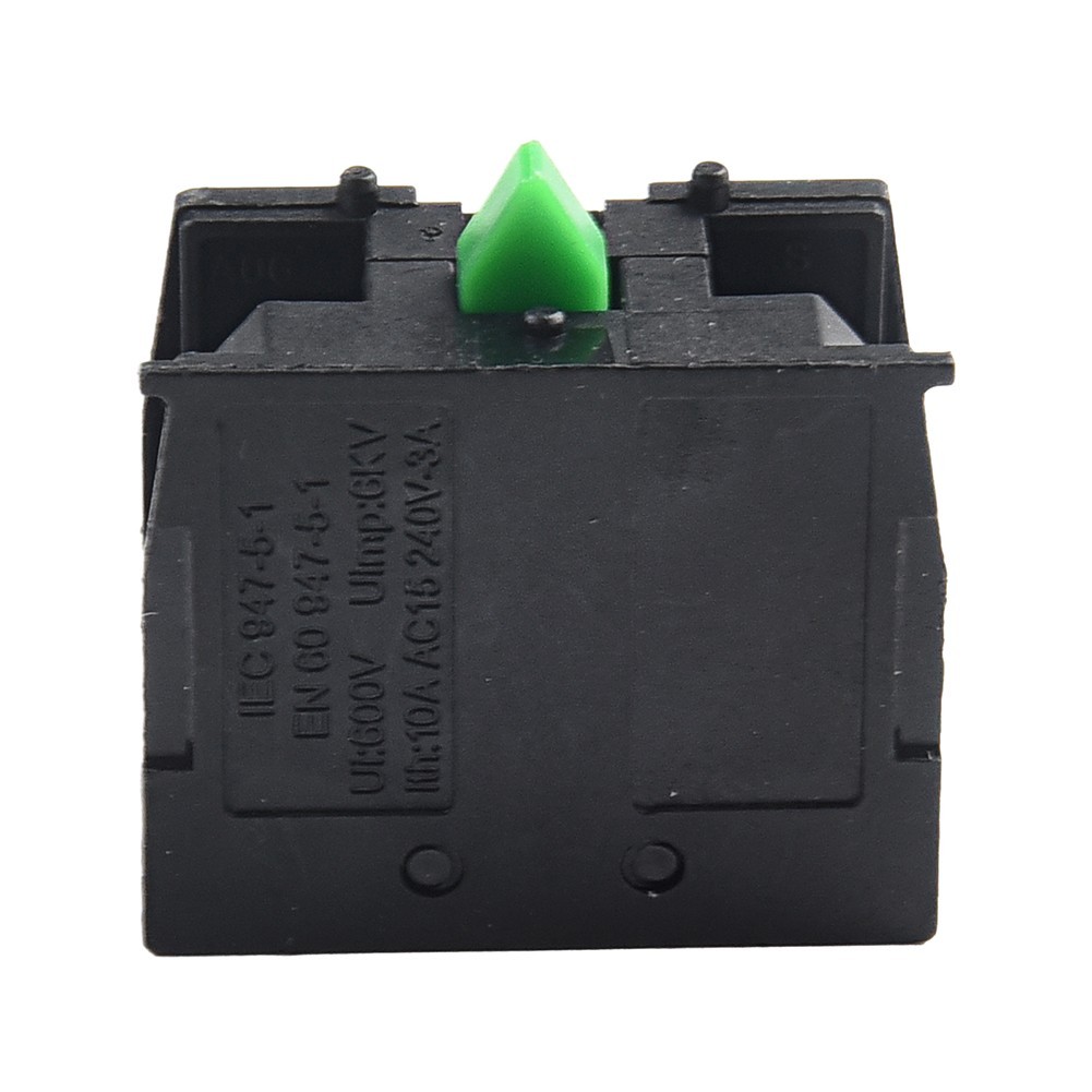 10PCS Push Button Switch Contact Block Snap in 10A 600V for Control Panels