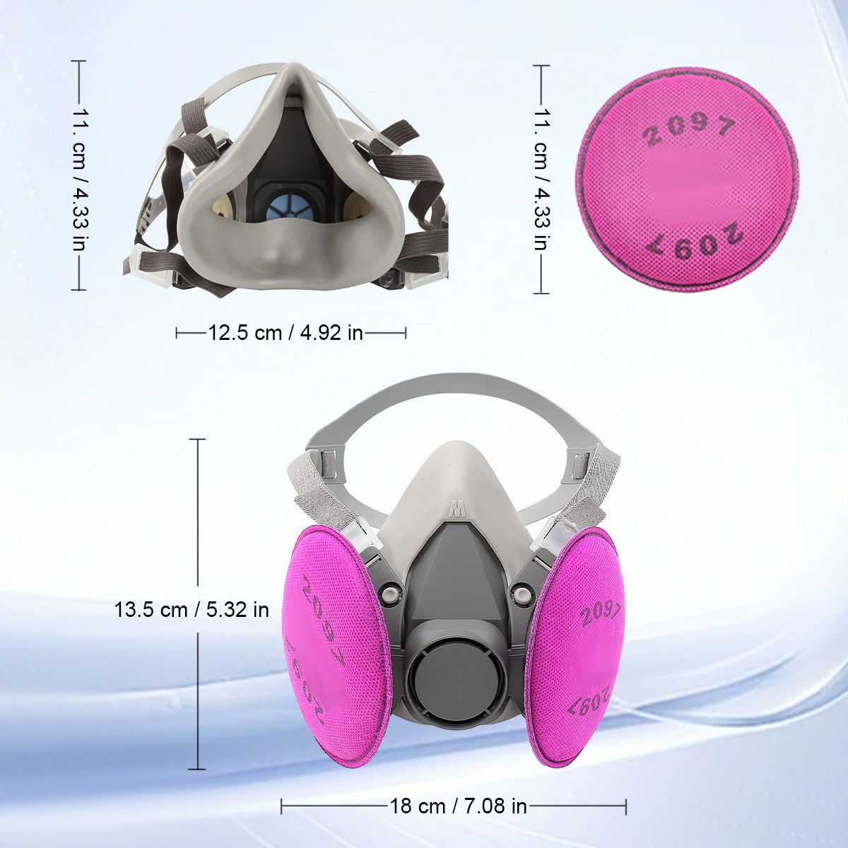 Half Face Respirator Mask P100 Particulate Welding Painting Dust Construction