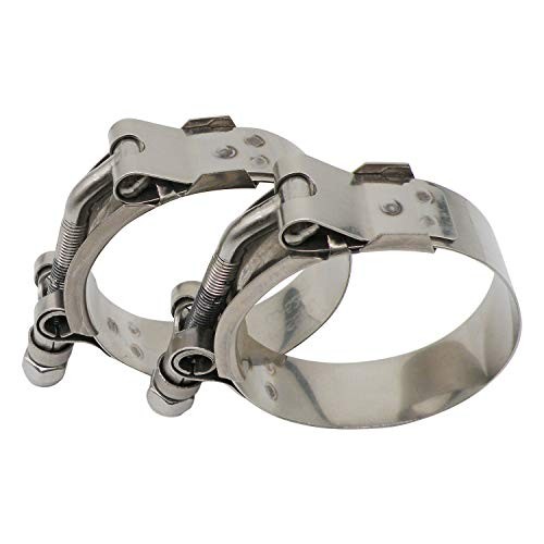 2.5″ T-Bolt Hose Clamp Stainless Steel 68-76mm 2 Pc for 2.5″ ID Hose