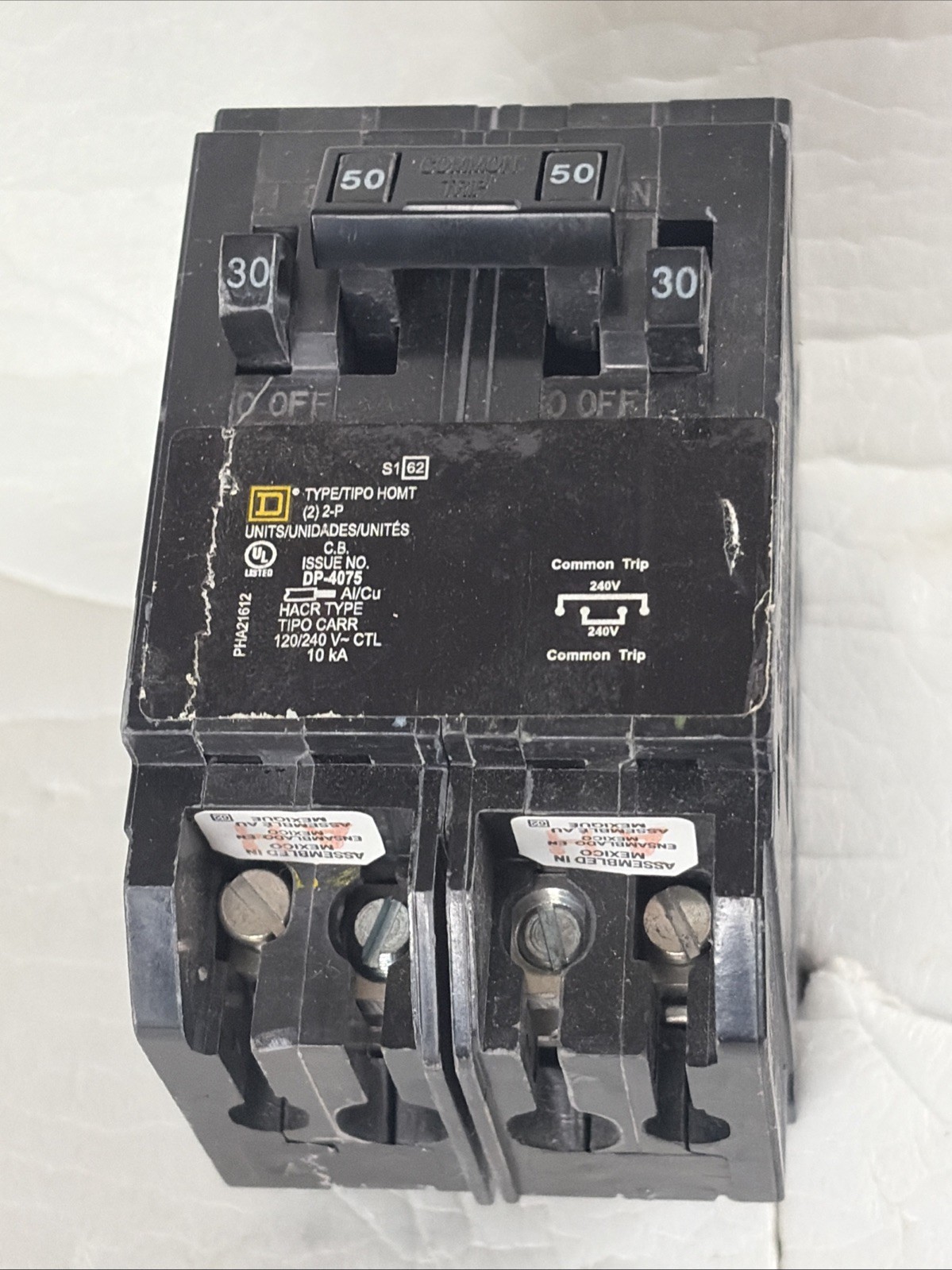 Square D Quadplex HOMT3030250CP 30A 50A Miniature Circuit Breaker HOMT230250 New