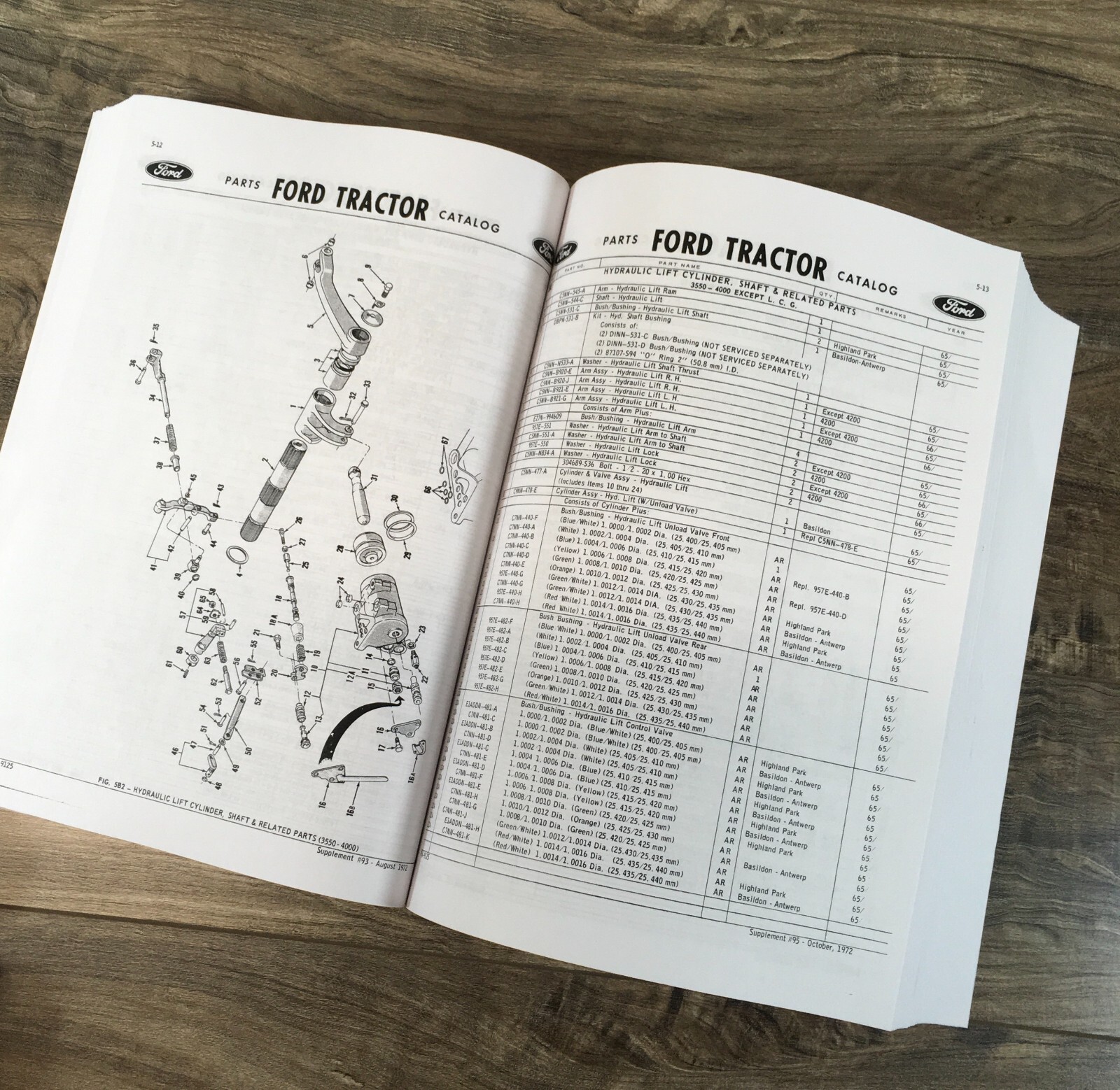 Ford 2000 3000 4000 5000 7000 Series Tractor Parts Manual Catalog