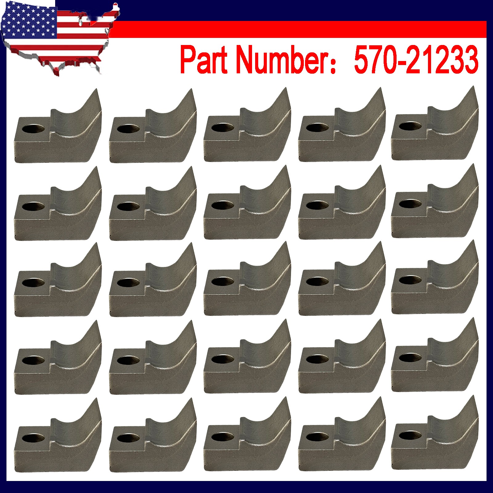 Fits For FAE CAT Mulchers With C/3 Rotor 570-21233 25Pcs C/3 Teeth USA
