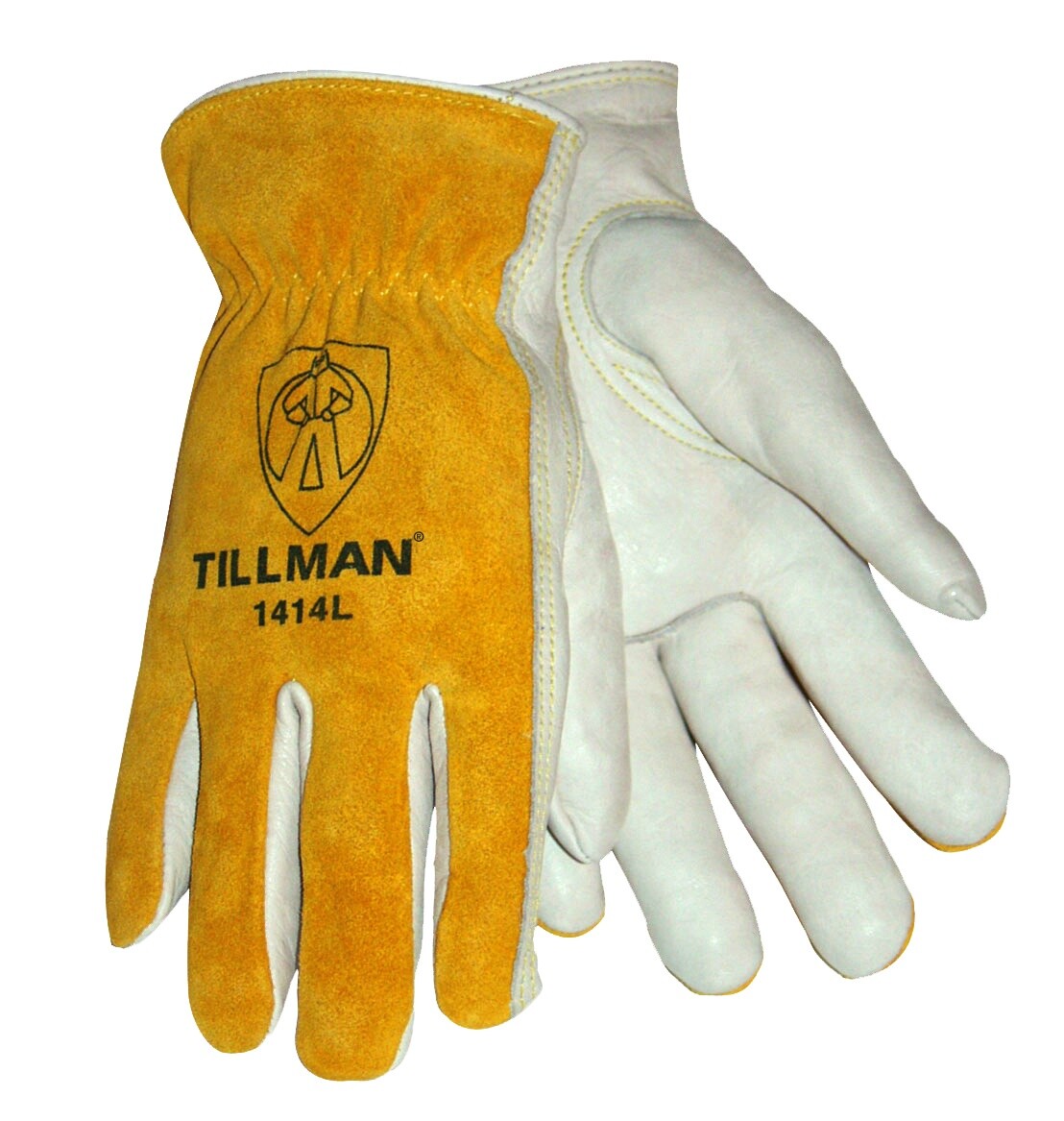 12 Tillman 1414 Grain Pearl Cowhide Split Leather Drivers Protective Work Gloves
