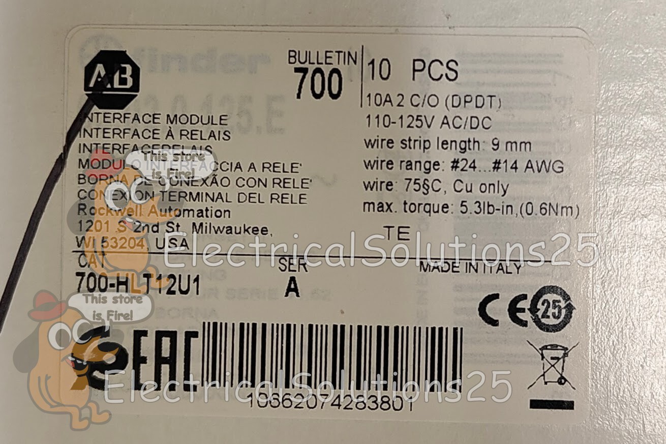 New Allen-Bradley 700-HLT12U1 compact general-purpose relay – Free Shipping