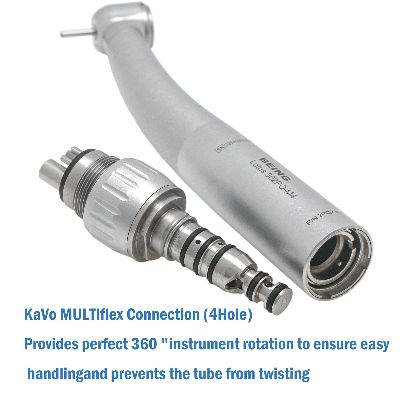 Lotus 302PQ-M4 BEING Dental High Speed Turbine Handpiece KaVo MULTIflex Coupler