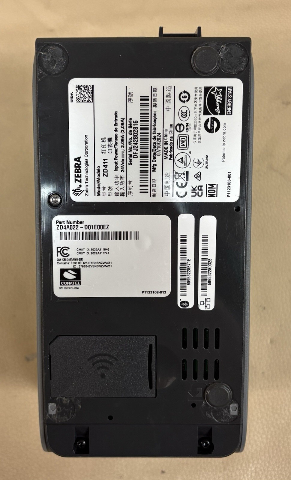 Zebra ZD411 Direct Thermal Label Printer ZD4A022-D01E00EZ Ethernet/USB