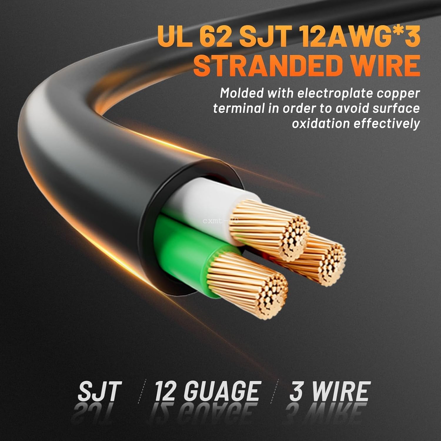 15A AC Power to 20A T Blade Adapter Cable 5-15P to 5-15R 5-20R 6-15R 6-20R 1FT