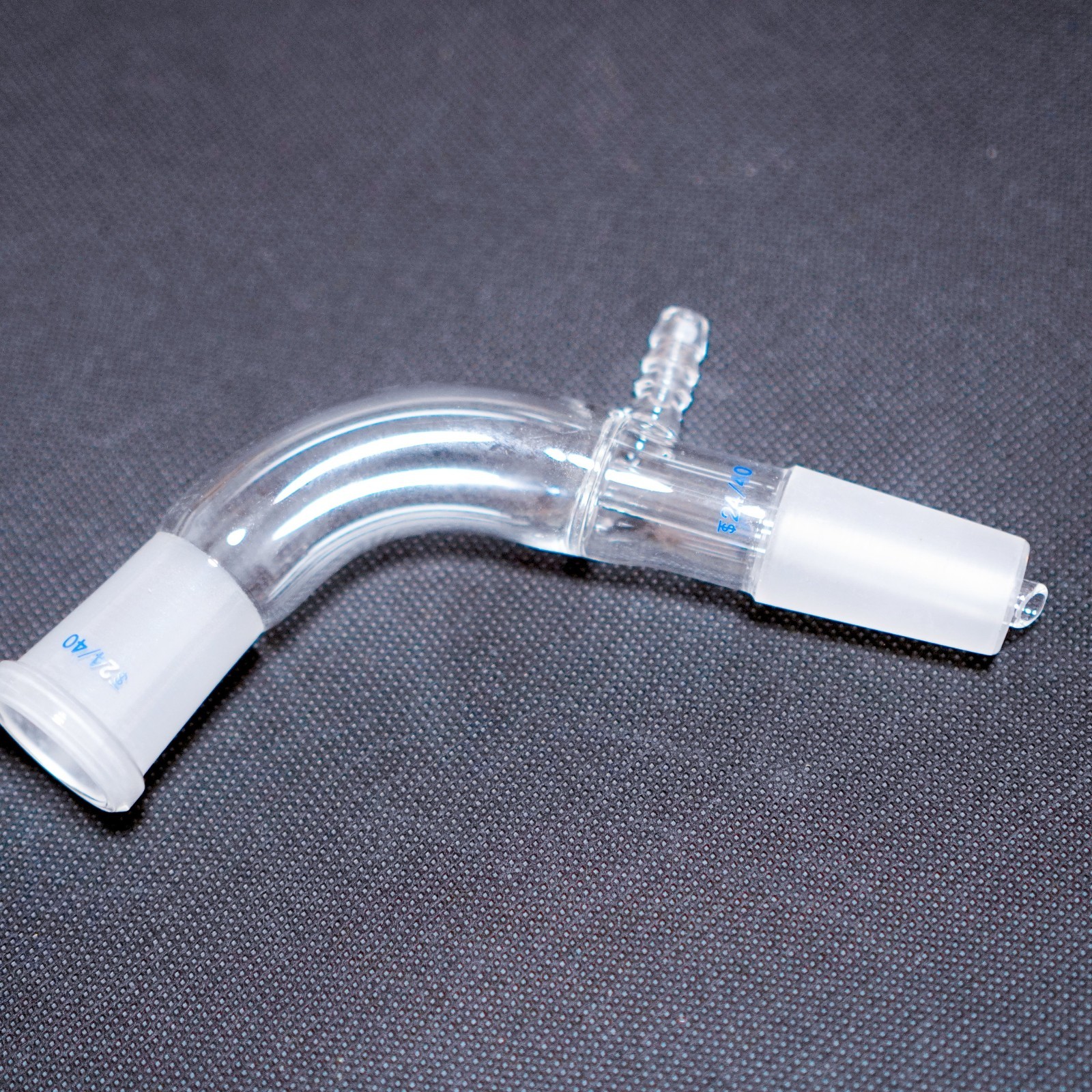 Glass Straight & bent Vacuum Adapter,Gas Inlet Adapter,24/40 Joint, Lab Glass