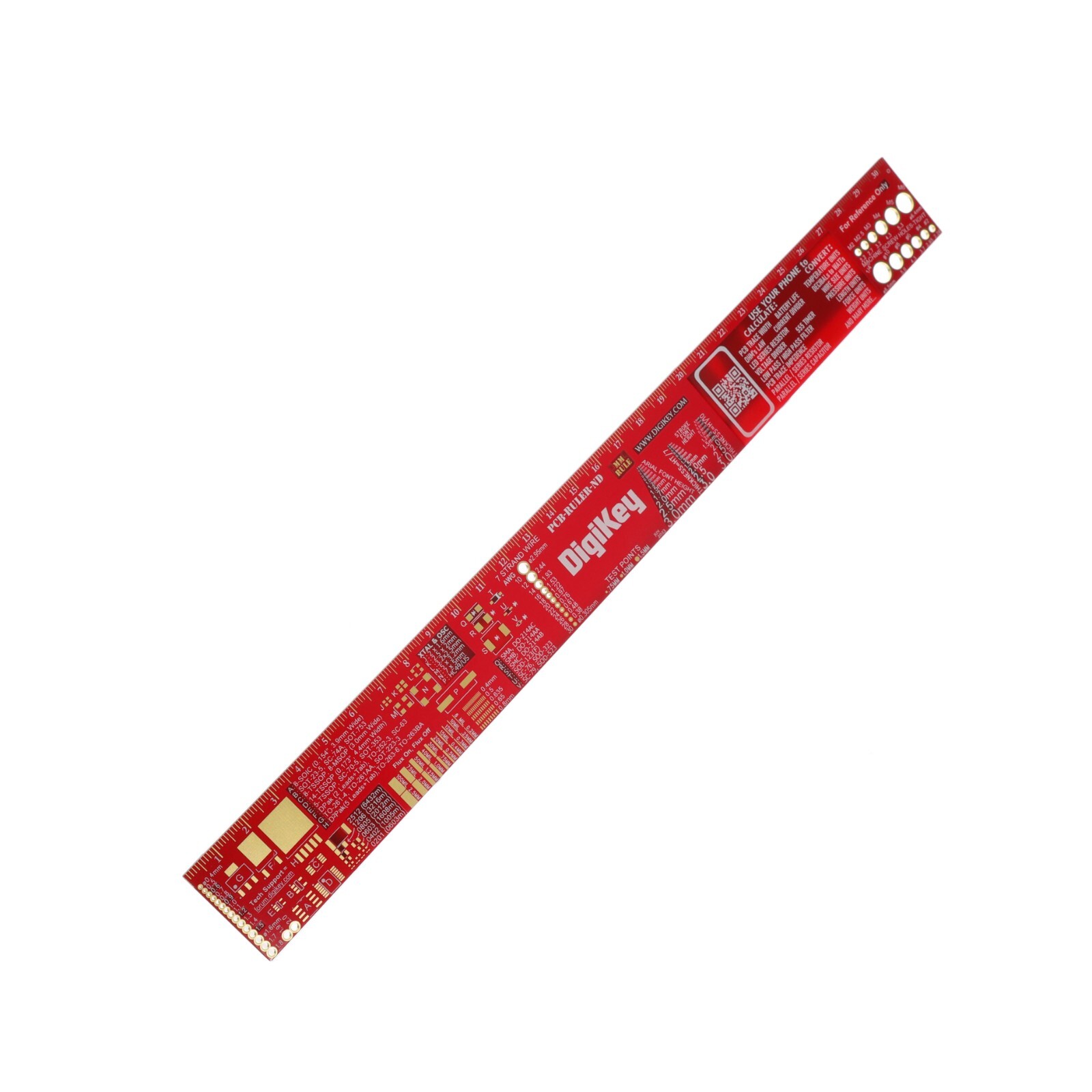 Digi-Key RED PCB LAYOUT REFERENCE RULER 12″