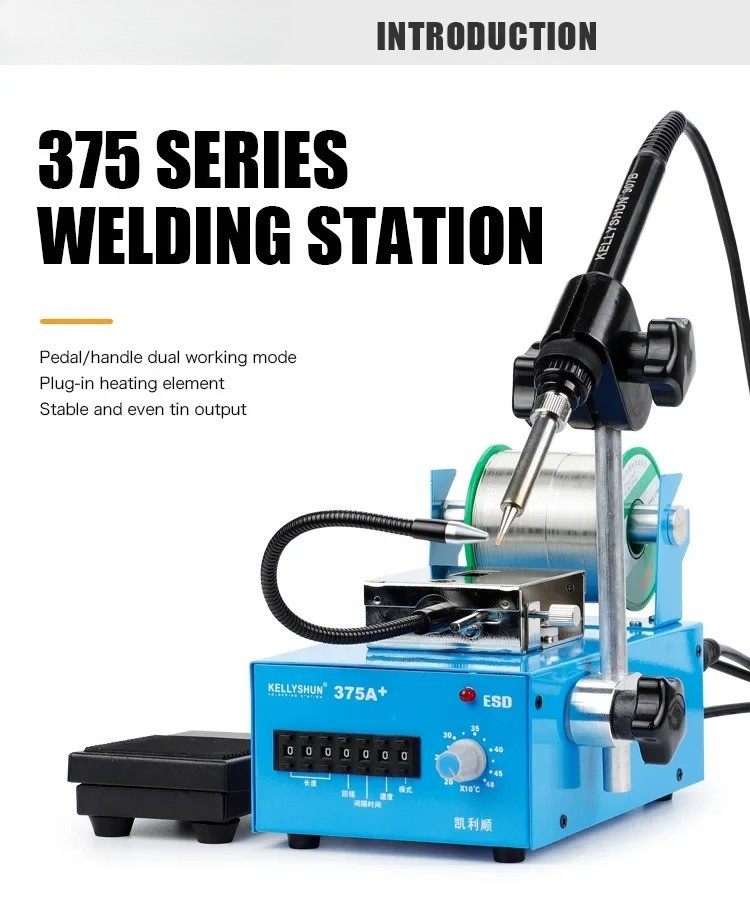 Industrial Grade Digital Solder Tin Feeding Welding Table 375C Soldering