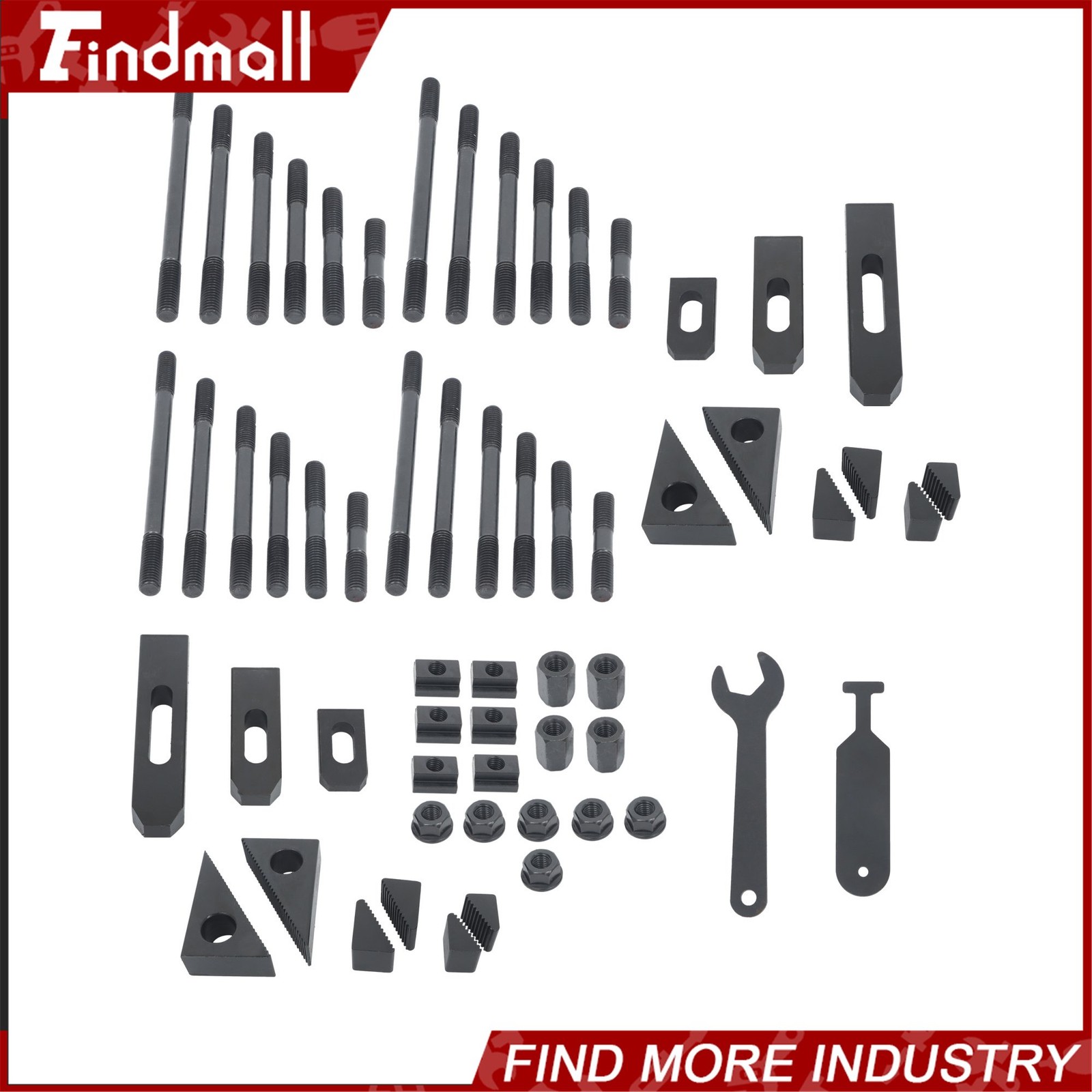 Findmall 5/8 Inch T-Slot Clamping Set 60pcs 1/2″-13 UNC Thread Industrial Grade