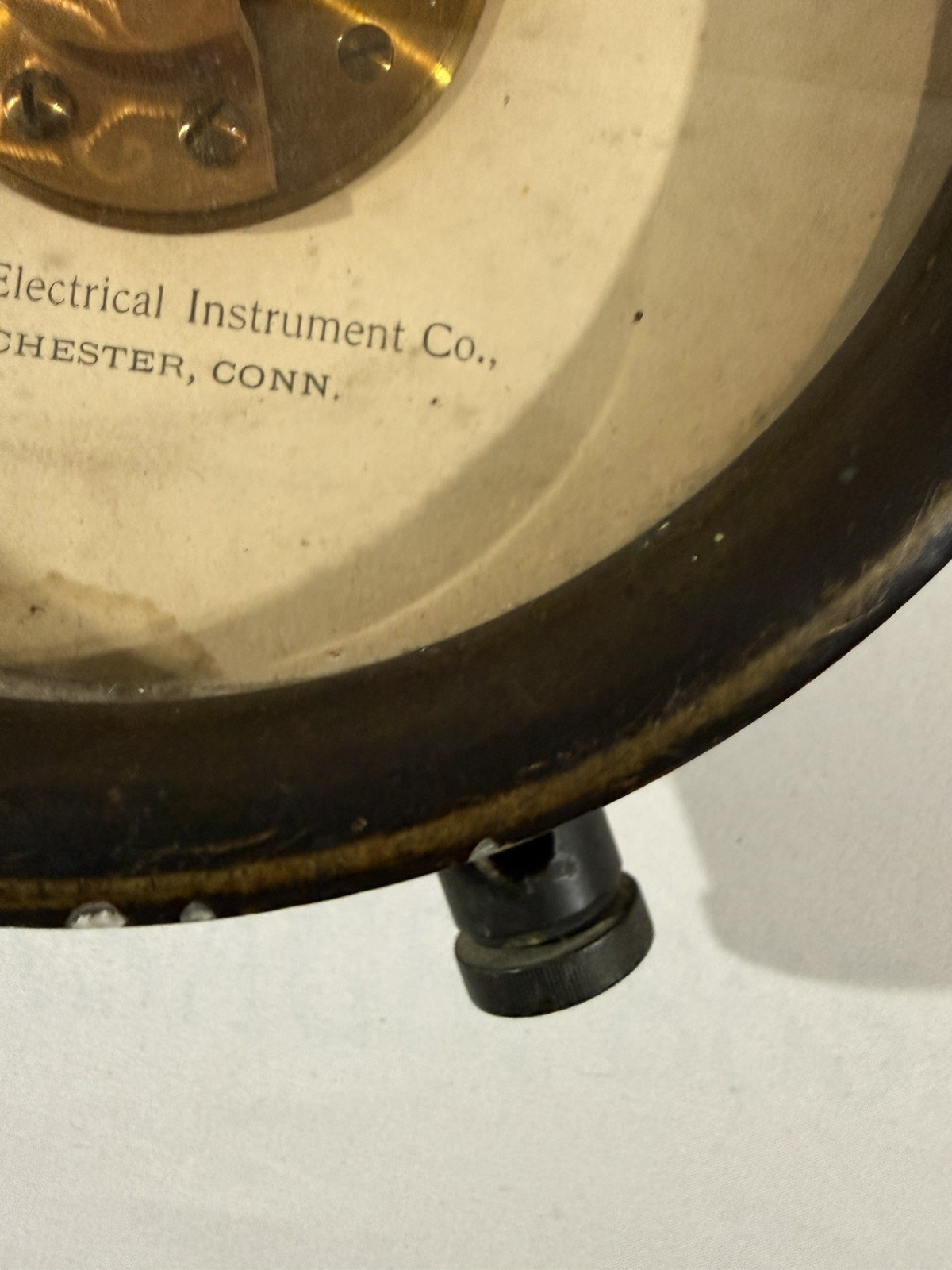 Antique Norton Ammeter No. 1615 – Brass Industrial Electrical Gauge CT