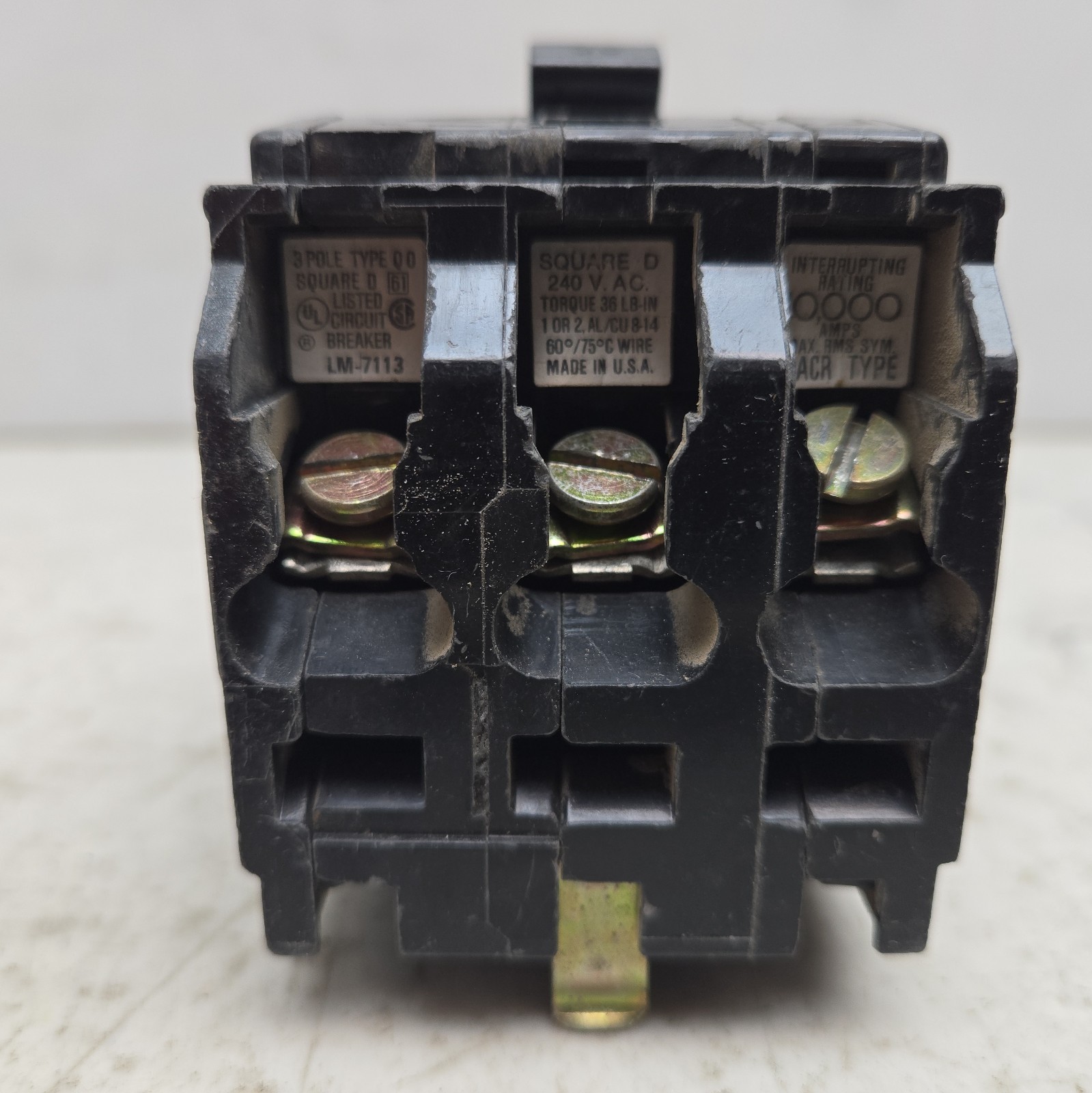 Mixed Lot of 3 Pole Circuit Breakers 100A 60A 30A Square D Ge See Pictures