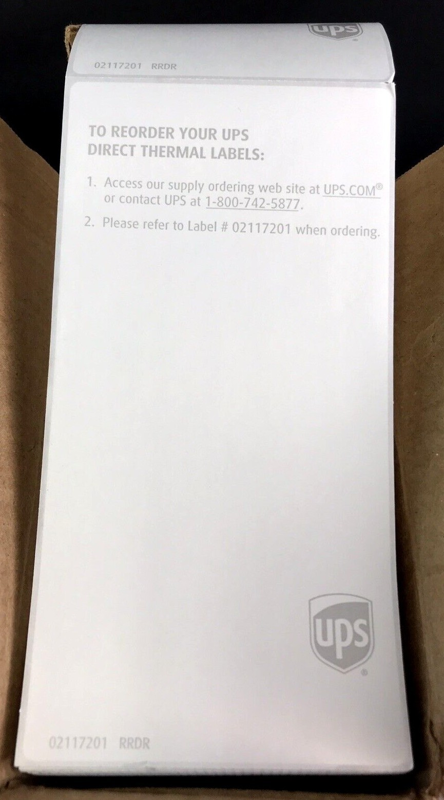 UPS Direct Thermal Fanfold Shipping Labels 1500 PC Sticker Zebra Compatible 4×8