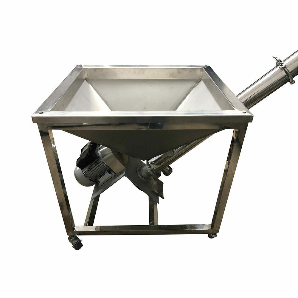 98 inch Flour Screw Vibrating Hopper Inclined Conveyor Auger Feeder 2500MM