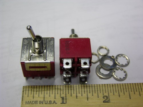 1 C&K 9221SH3Z4QD DPDT On-None-Off Toggle Switches 10A 125V .187 Quick Connects