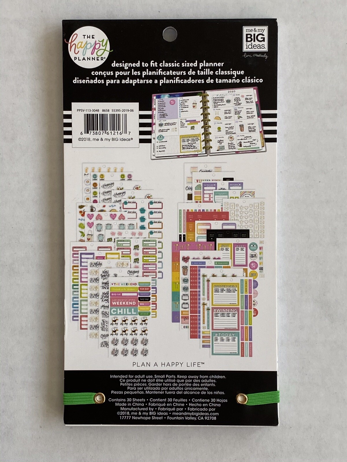 *Brand New* The Happy Planner Value Sticker Book Essential Planning 1009 Pieces