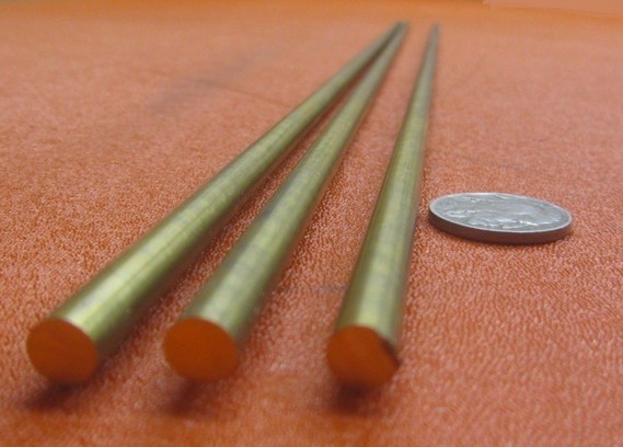 360 Brass Rod 1/4″ (.250″) Diameter x 24.0″ Length, 3 Pcs, 6 Ft