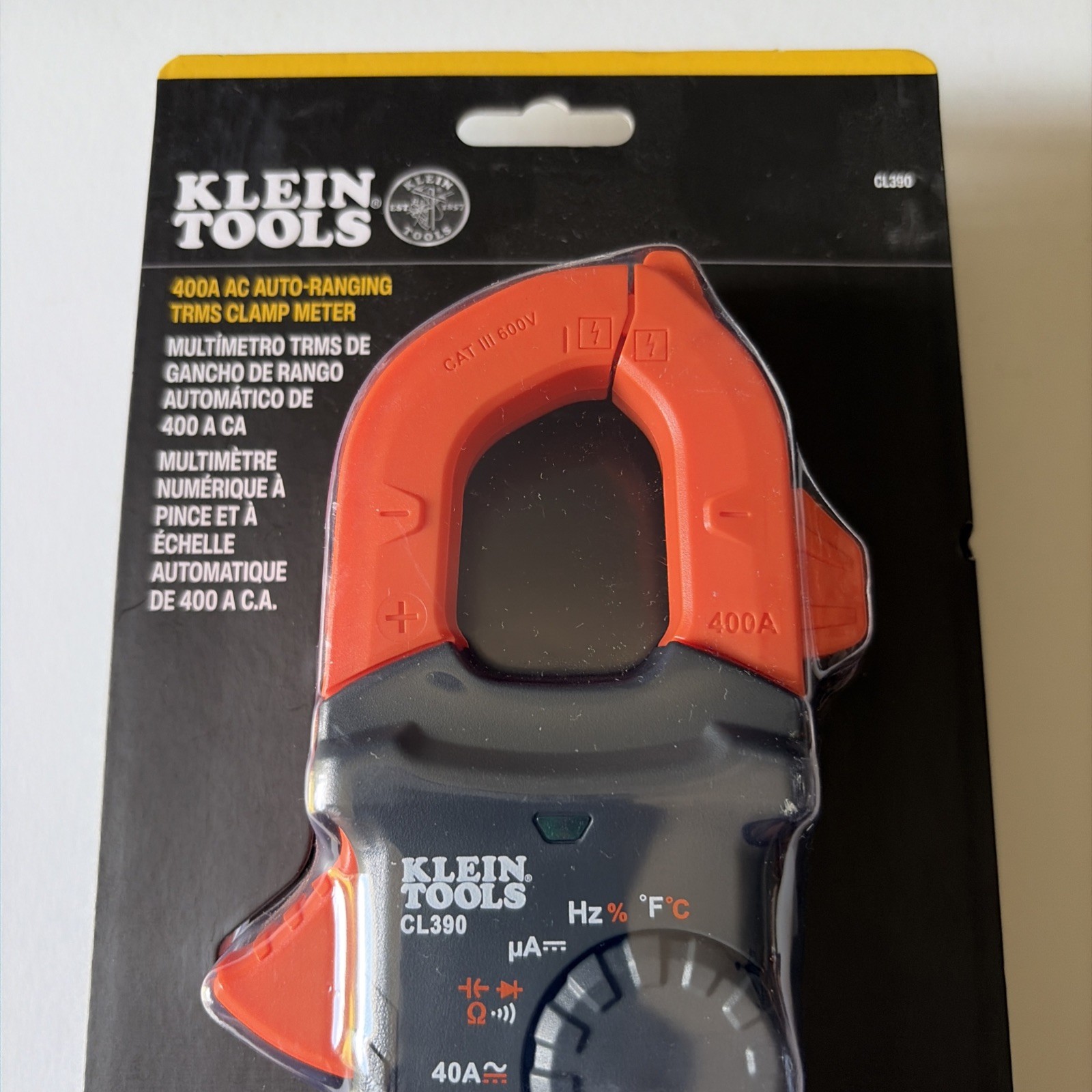 Klein Tools CL390 400A AC/DC Auto-Ranging Digital Clamp Meter Brand New
