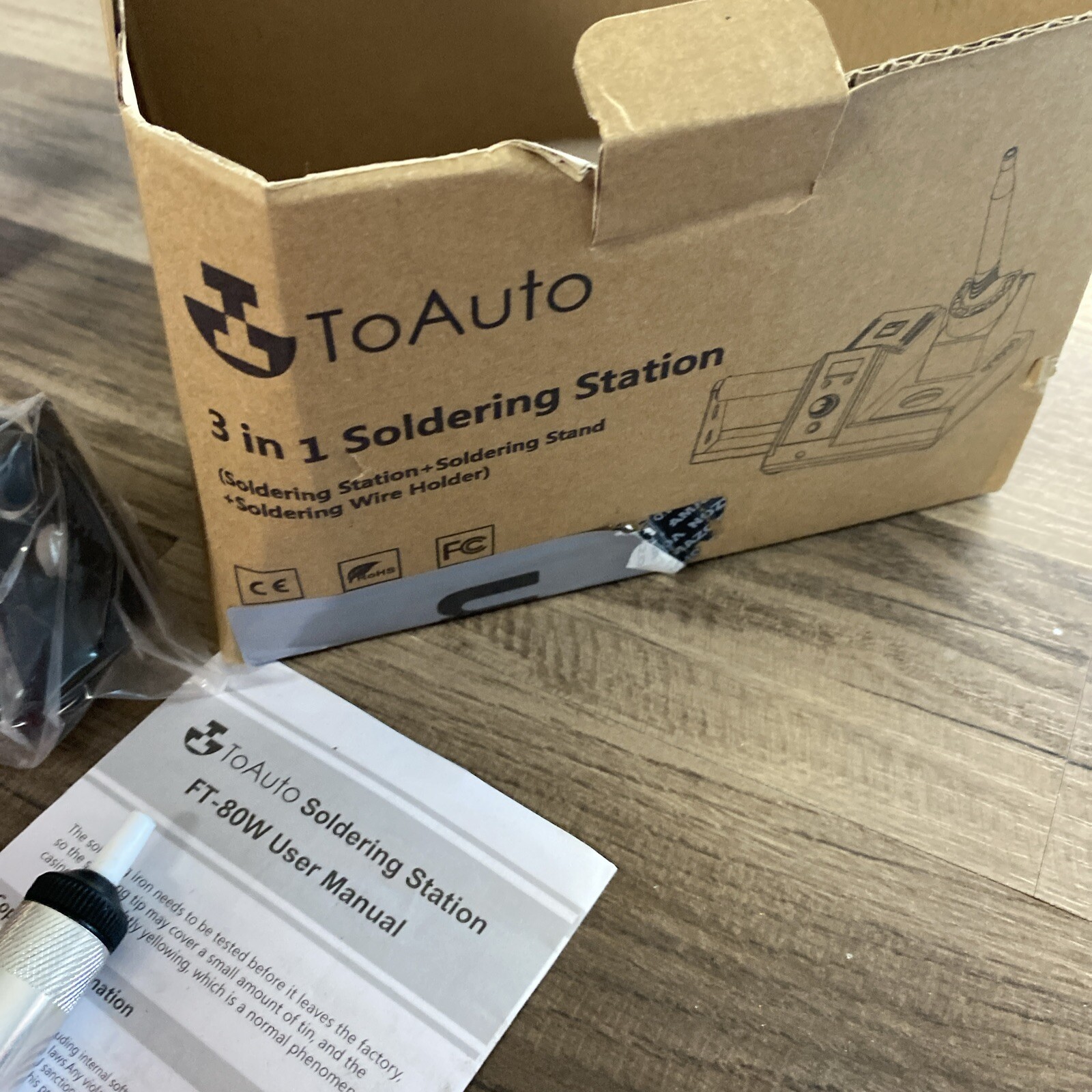 TOAUTO Soldering Station,80W Digital Solder Iron Station Read/T