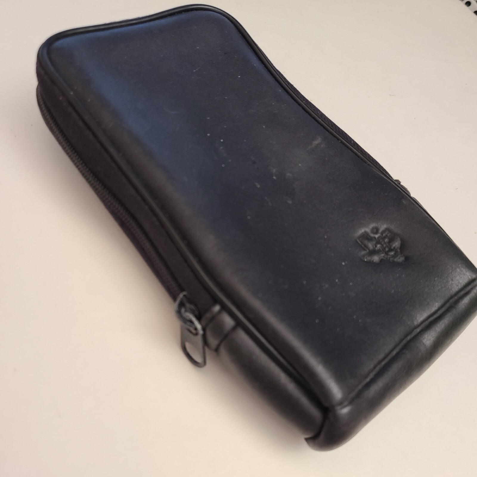 VTG Texas Instruments TI Calculator Black w/Blue Interior Zip Carry Storage Case