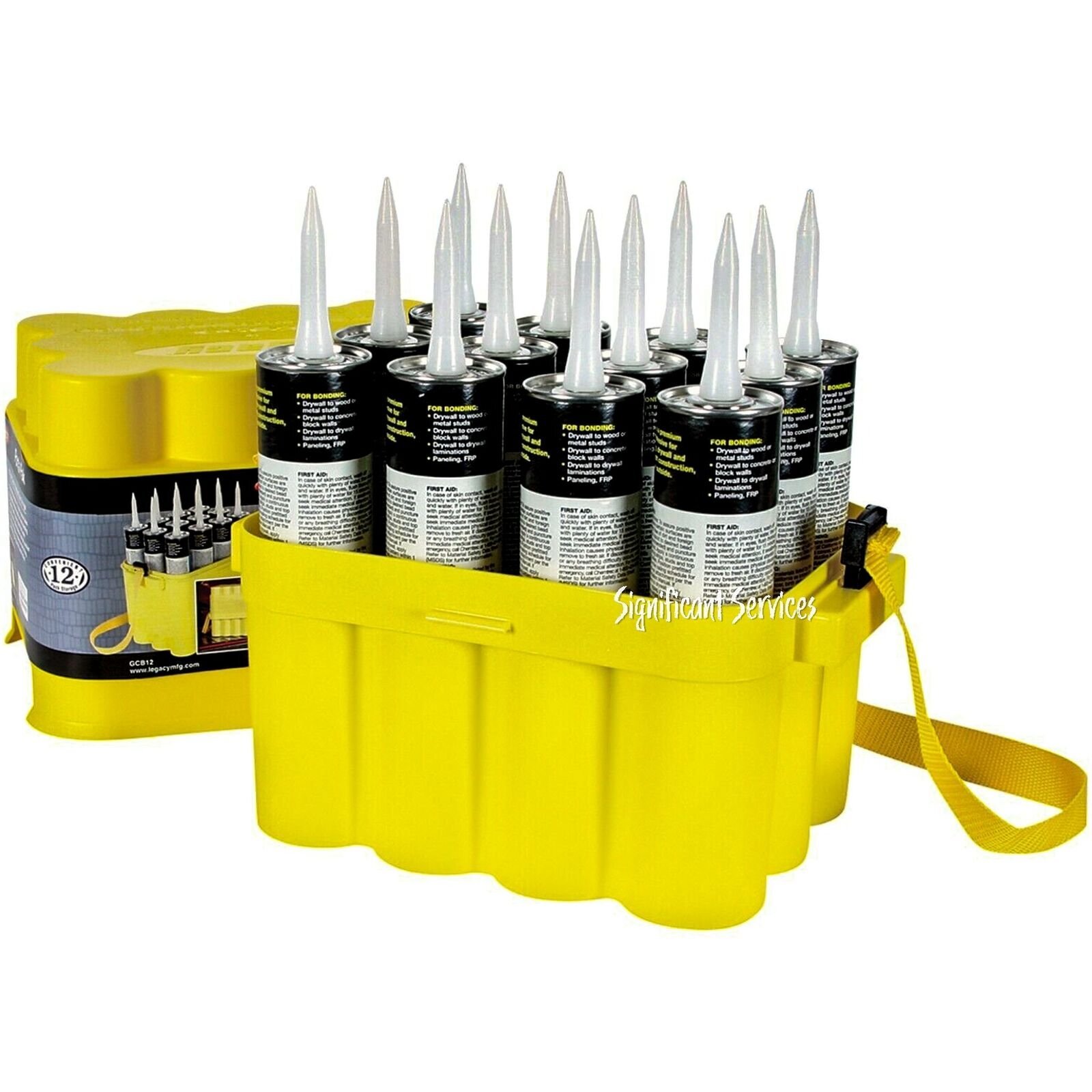 Legacy GCB12 Porta-Pak 12 Pack Grease Caulk Tube Storage Carry Box Case
