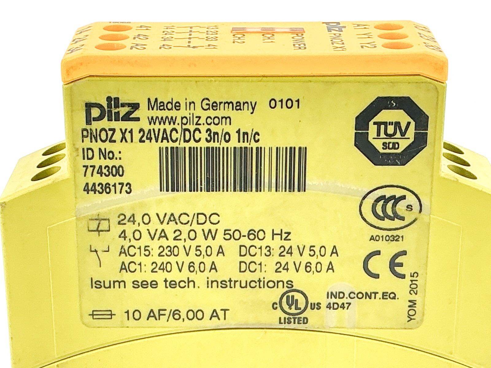 New Pilz PNOZ X1 24VAC/DC 3N/O 1N/C Safety Relay 24V 2W 774300 – No Box