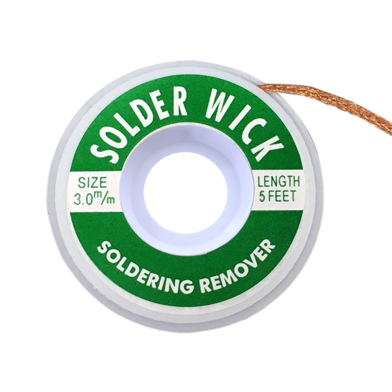 2.0mm Desoldering Braid Solder Sucker Remover Spool Copper Wick 5 ft 1.5m