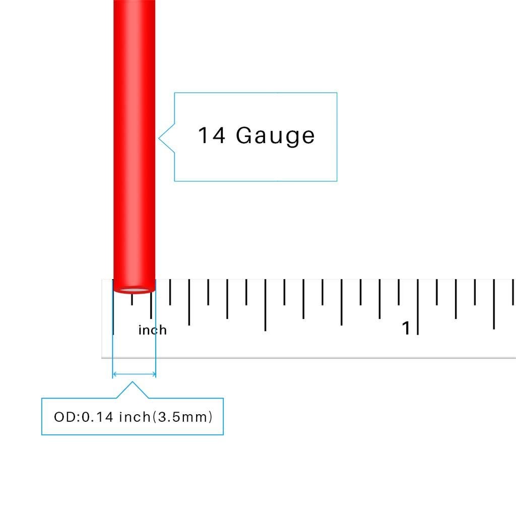 BNTECHGO 14 Gauge Silicone Wire Spool red and Black Each 25ft Flexible 14 AWG…