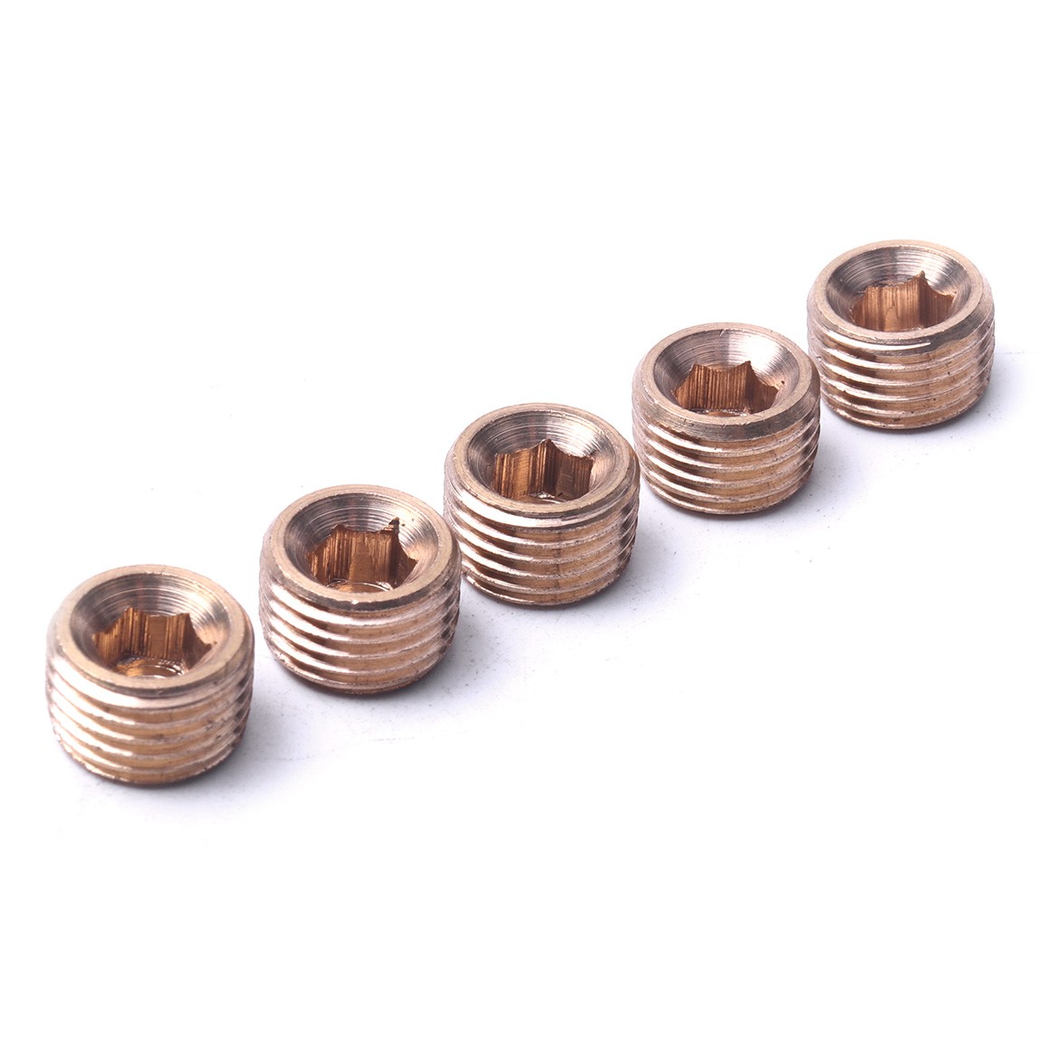 20PCS Pipe Plug 1/8″ 1/4″ 3/8″ 1/2″ Male Thread Hex Internal Head Socket Fitting