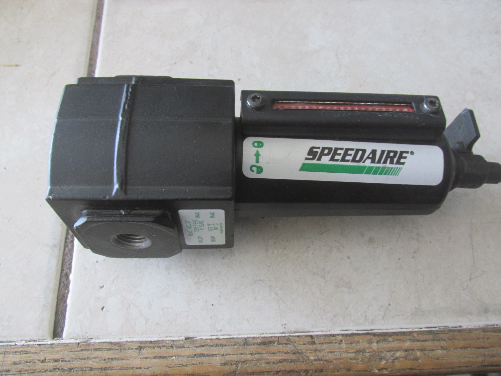 Speedaire 4Zl37 Compressed Air Filter 250 Psi,65 Cfm 3/8 npt New