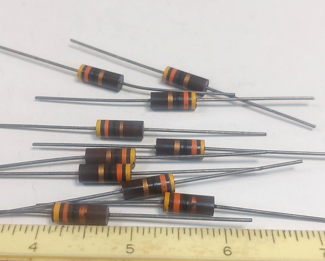 Ohmite 43-Ohm 1W 5% Carbon Composition Resistor RC32GF430J NOS USA (Lot of 10)