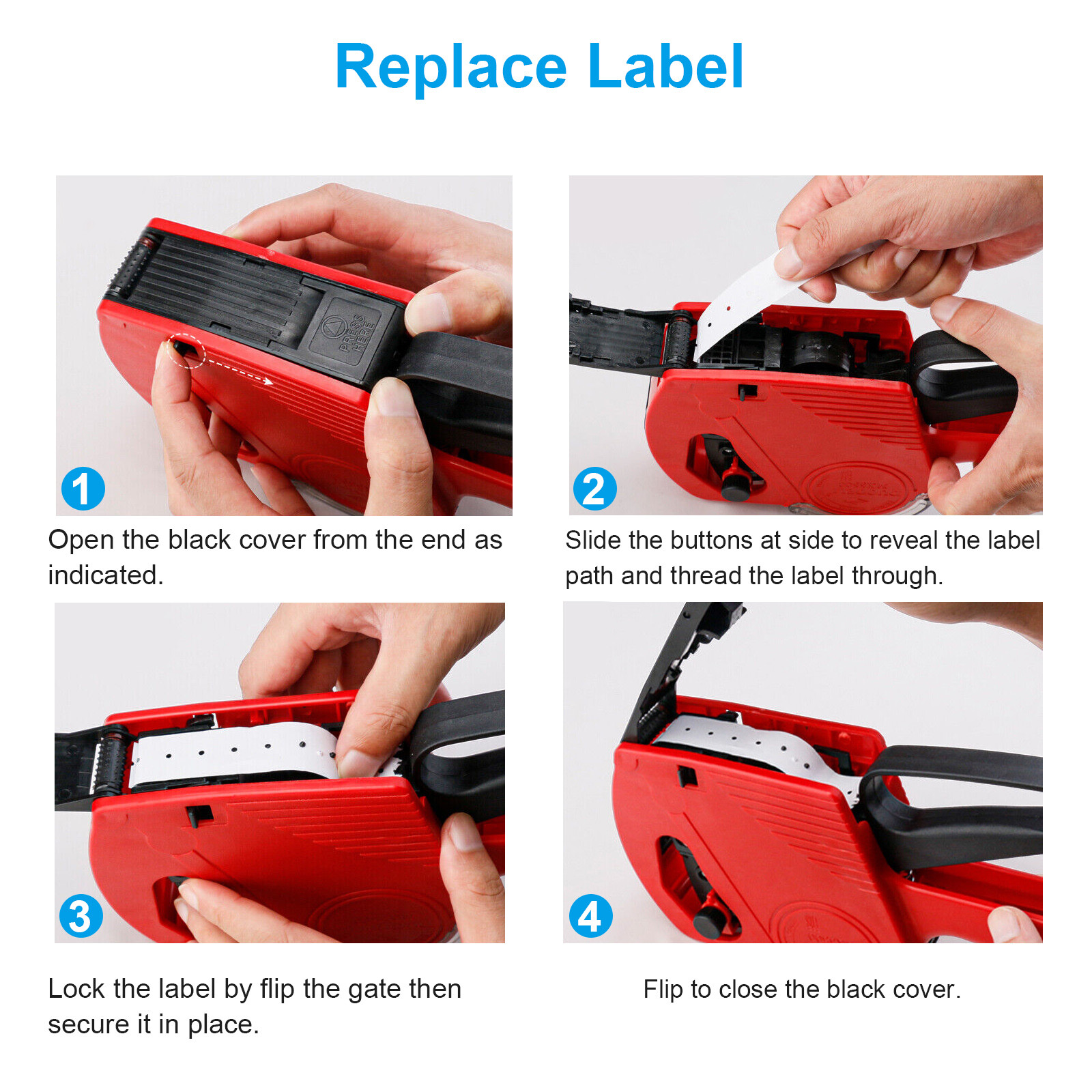 Price Tag Gun MX-5500 8 Digits EOS Labeler Marking Machine w/ Sticker Labels Ink