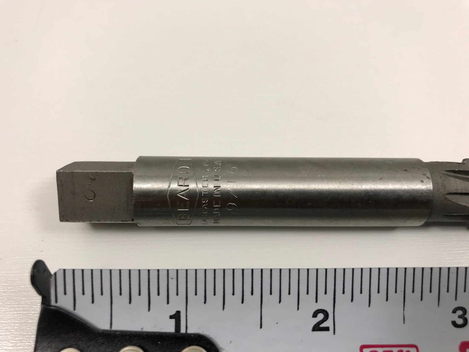 9/16″ BEARD Carbon Steel Hand Reamer Straight Flute Made in USA