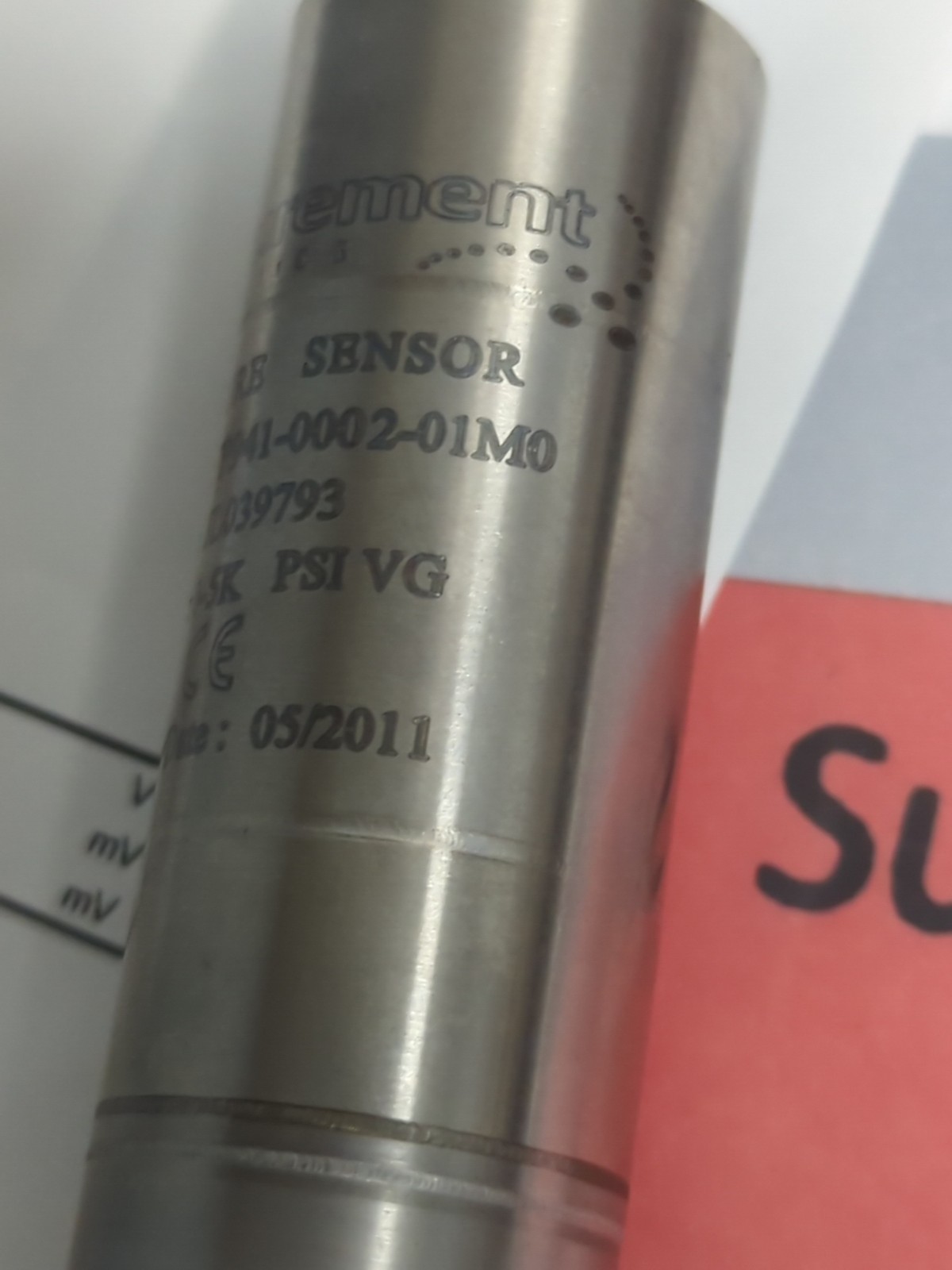 MEASUREMENT SPECIALTIES,P941-0002-01M0,PRESSURE SENSOR PRE-OWNED
