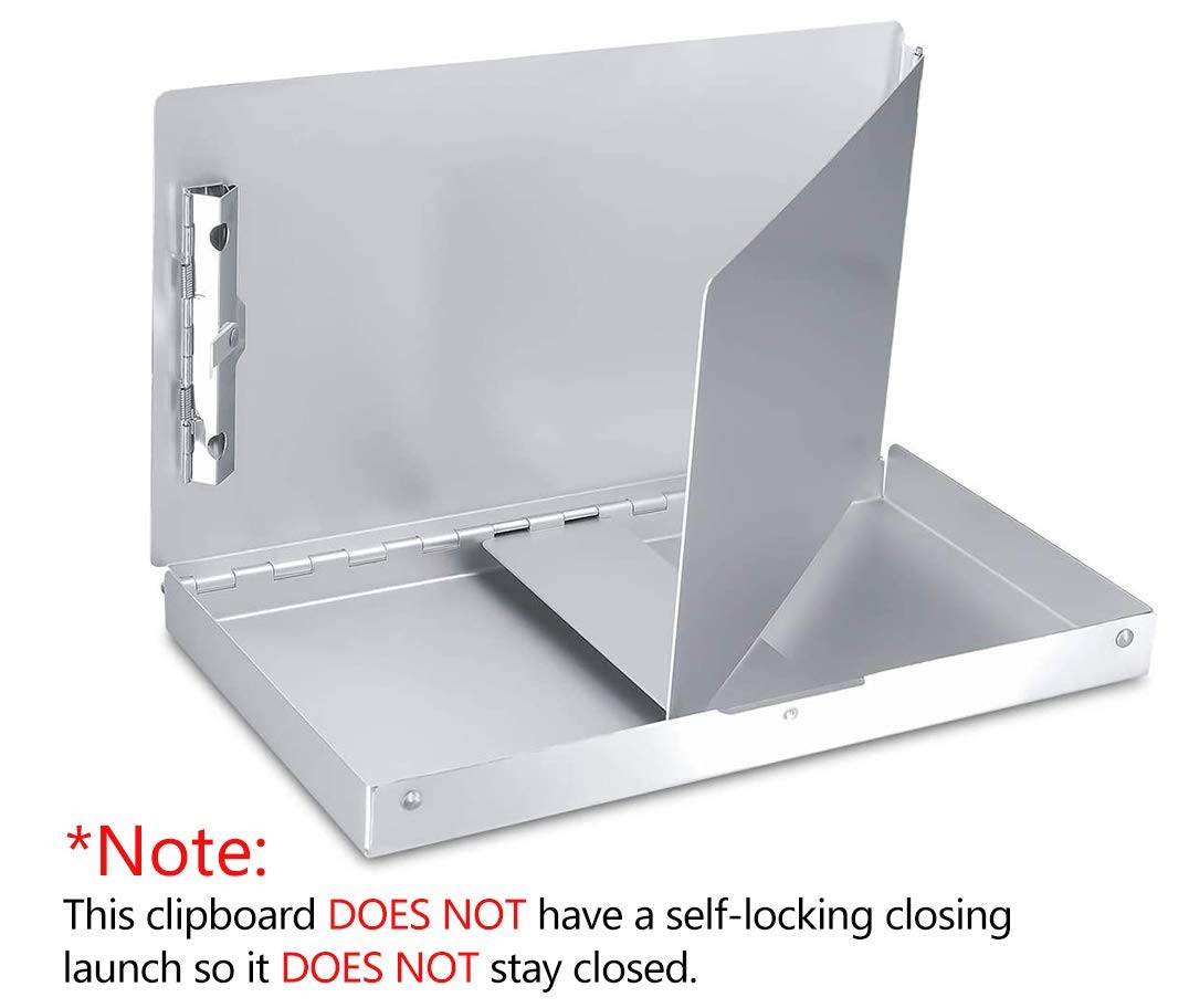 Small Aluminum Clipboard with Storage Memo Size, 6 x 10.2 Inches, Recycled Me…
