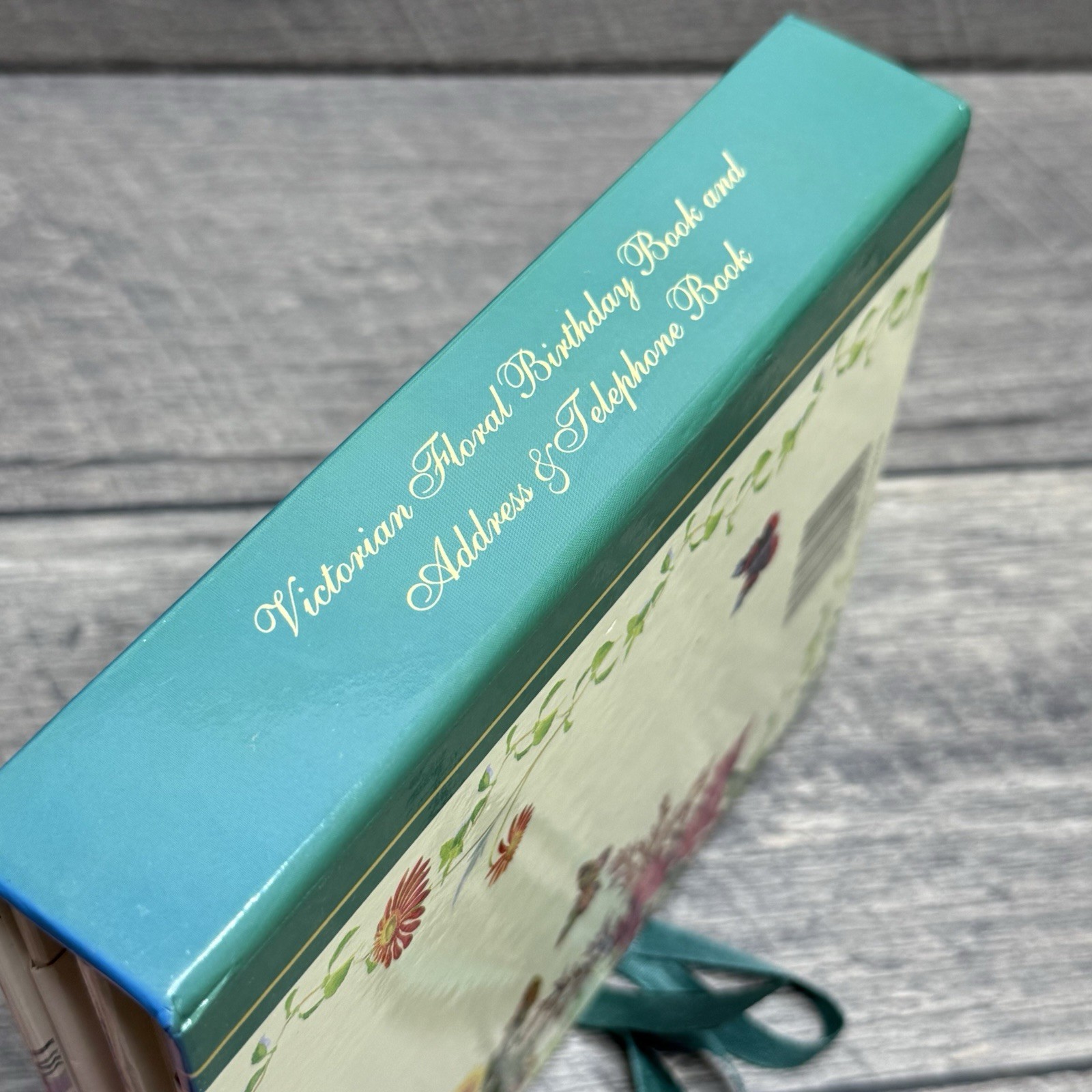 Vintage Victorian Floral Address Telephone & Birthday Book Set 1990s Waverley